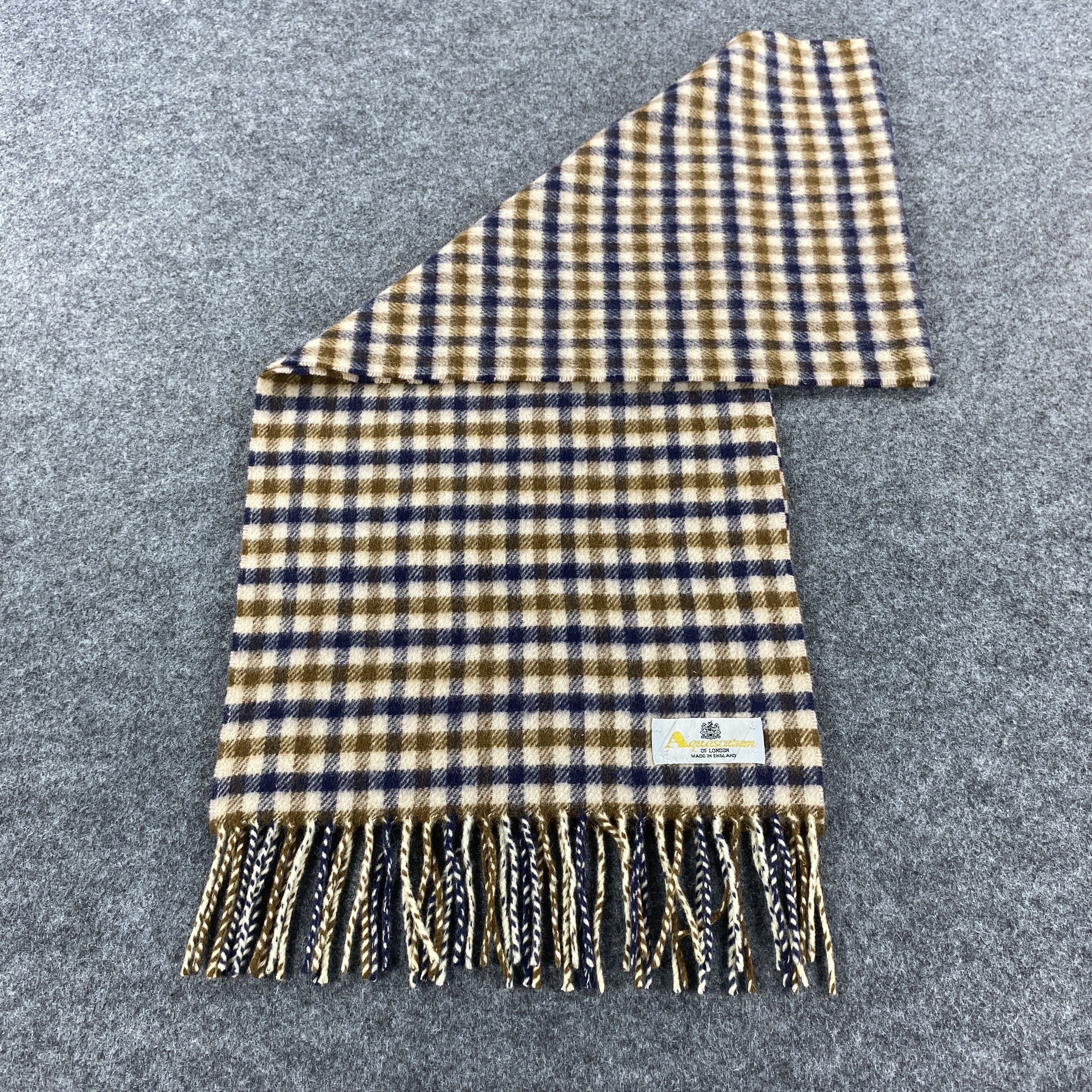 Aquascutum × Vintage Aquascutum Scarf # Muffler # Neckwear # D613 Size ONE SIZE - 5 Thumbnail