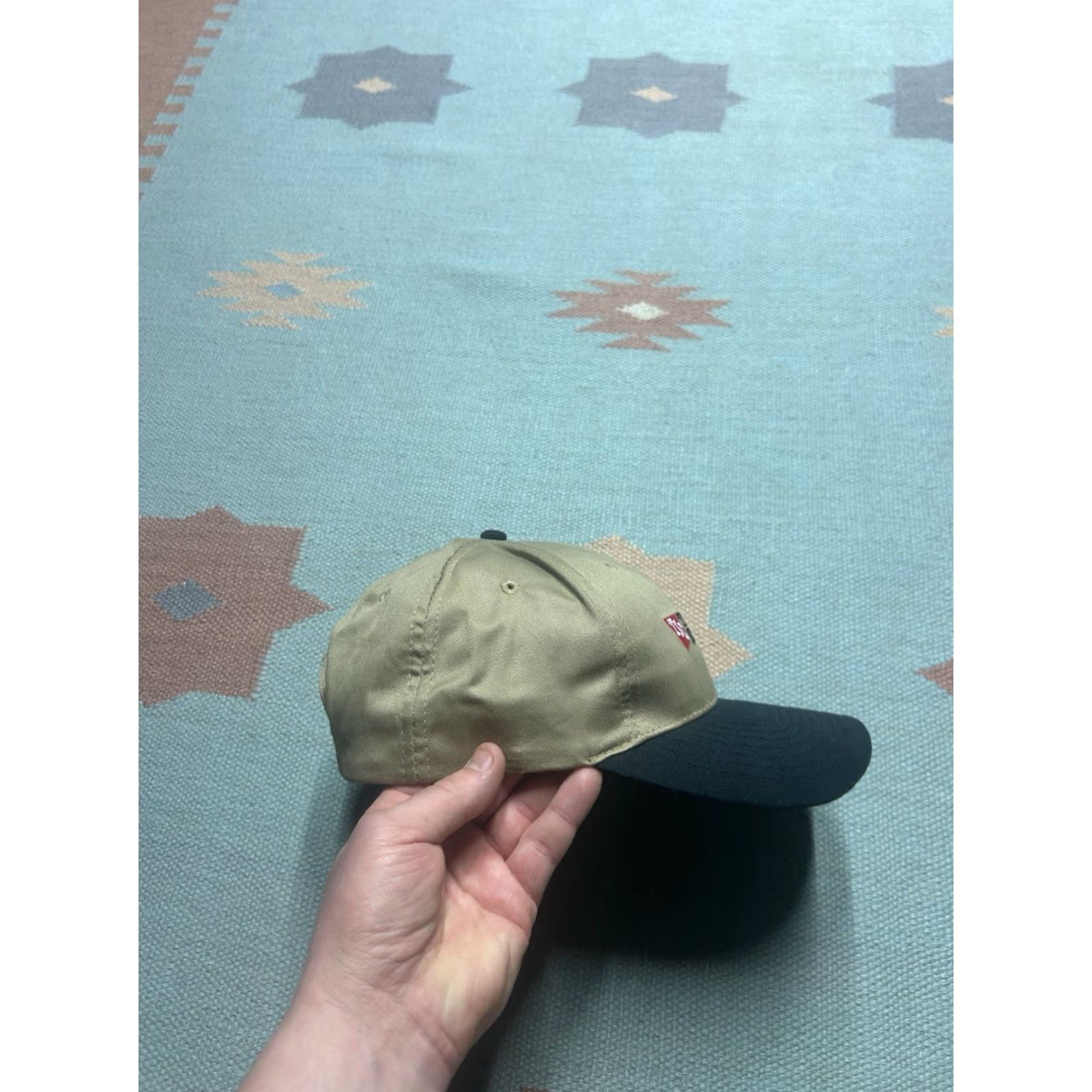 Vintage Tractor Supply Co Snapback Hat Cap Embroidered Logo Farm Adjustable Tan Black Mens Snapback Hat Size ONE SIZE - 8 Thumbnail