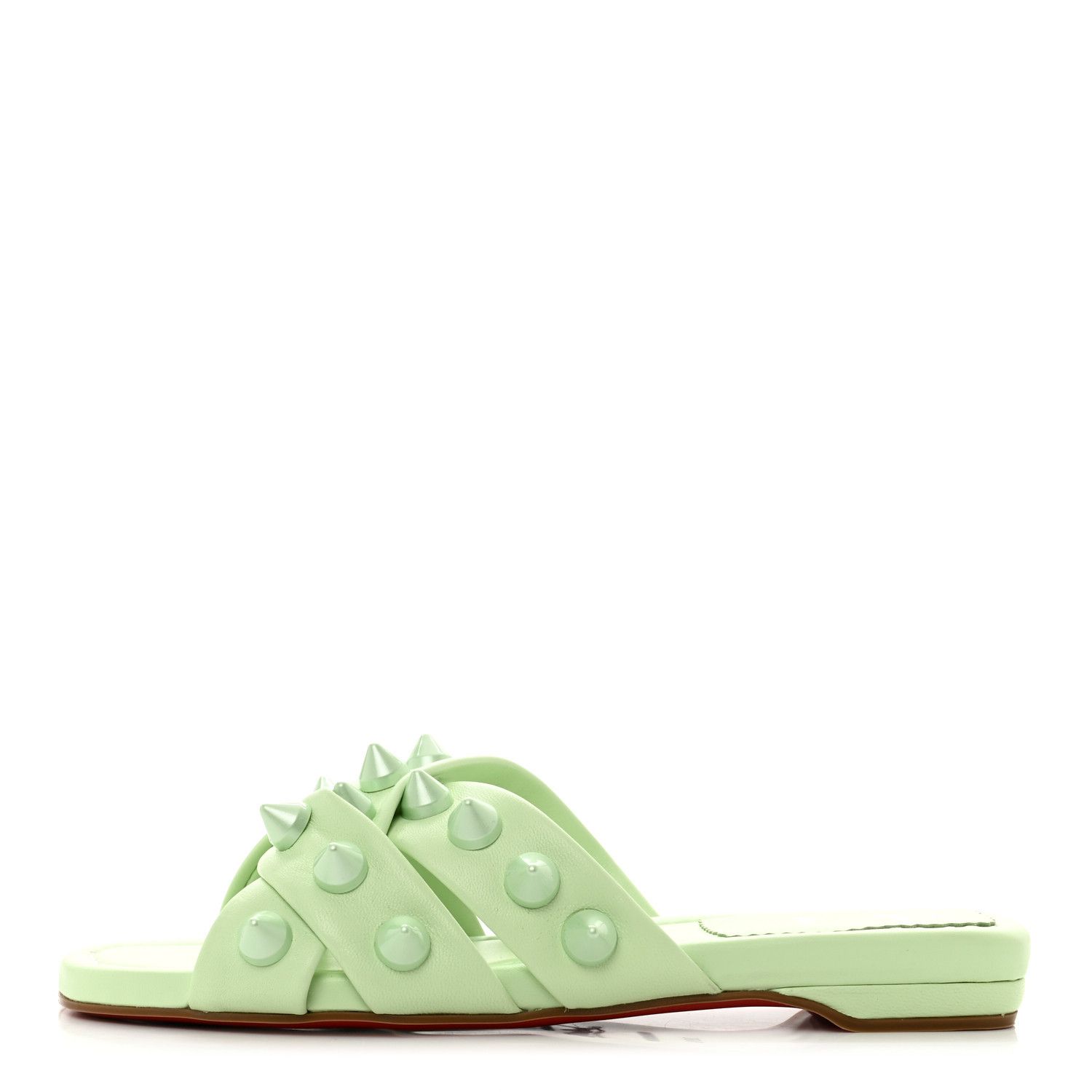Christian Louboutin o1s1wg110924 Miss Spika Slide in Studio Green Size US 9 / IT 39 - 1 Thumbnail
