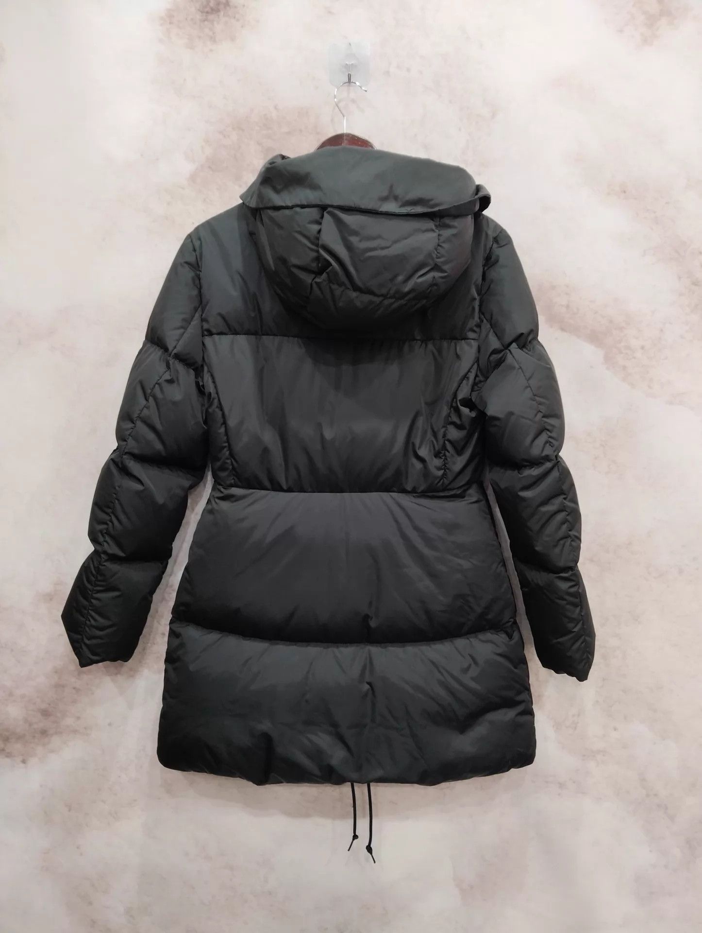 Prada PRADA black hooded mid-length down coat 40 Size S / US 4 / IT 40 - 2 Thumbnail