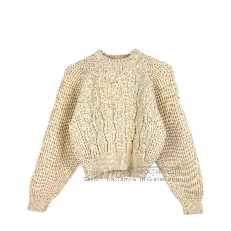 Hermes Hermes Ivory Vertical Stripe Cashmere Cotton Sweater Size XS / US 0-2 / IT 36-38 - 1 Thumbnail