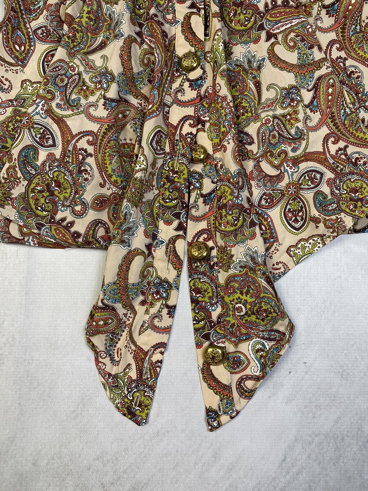 Japanese Brand D.i.a. Spec Convertible Paisley Blouse Gyaru Heisei-era Size ONE SIZE - 4 Thumbnail
