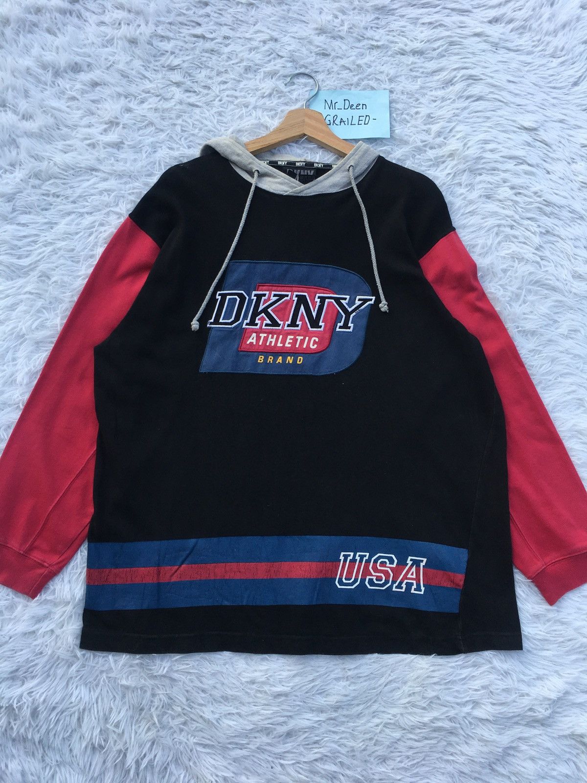 DKNY Vintage DKNY Big Logo Sweater Hoodie Size US M / EU 48-50 / 2 - 2 Thumbnail