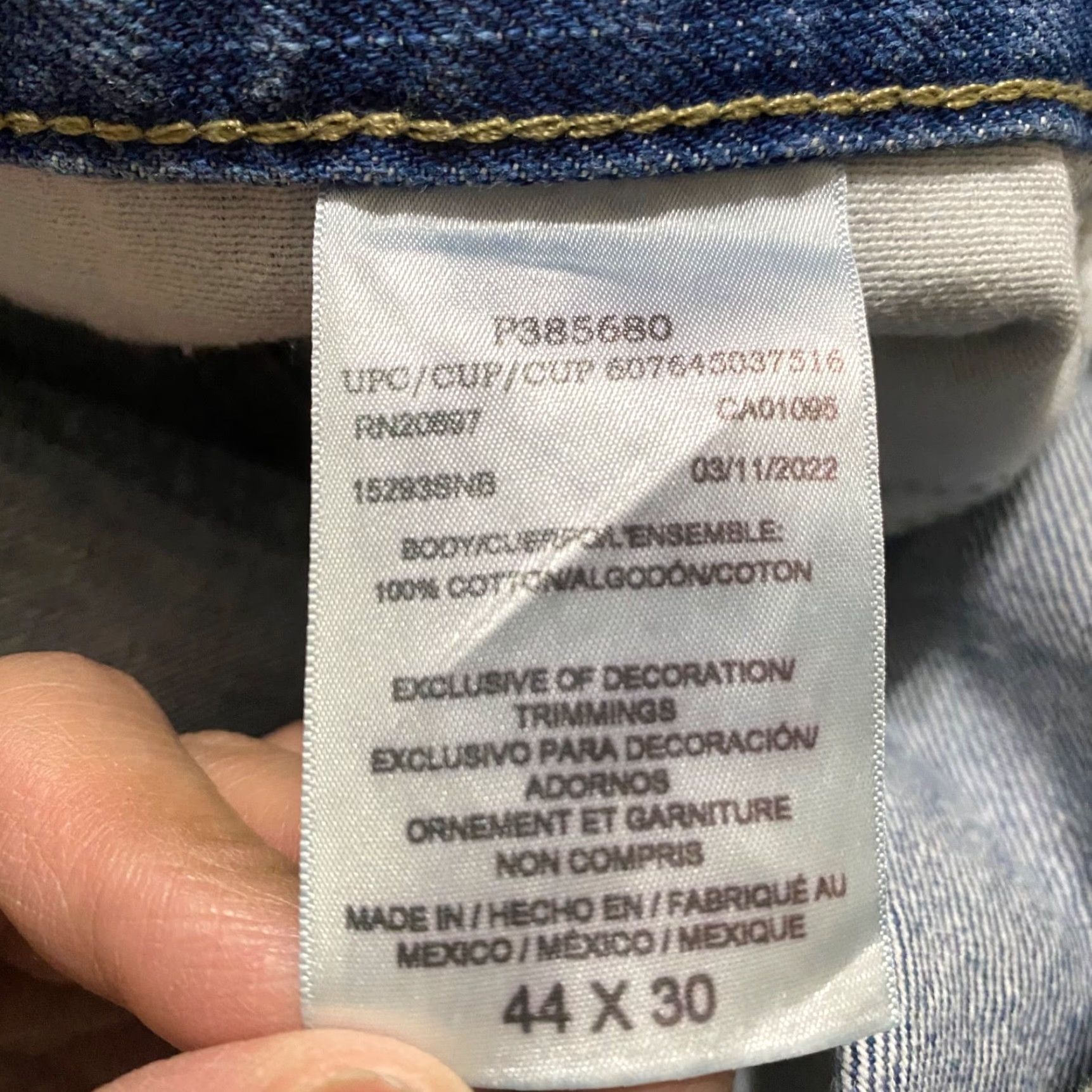 Dickies Dickies Jeans 44x30 Blue Denim Medium Wash High Rise Regular Fit 5-Pocket Men's Pants Size US 44 / EU 60 - 4 Thumbnail