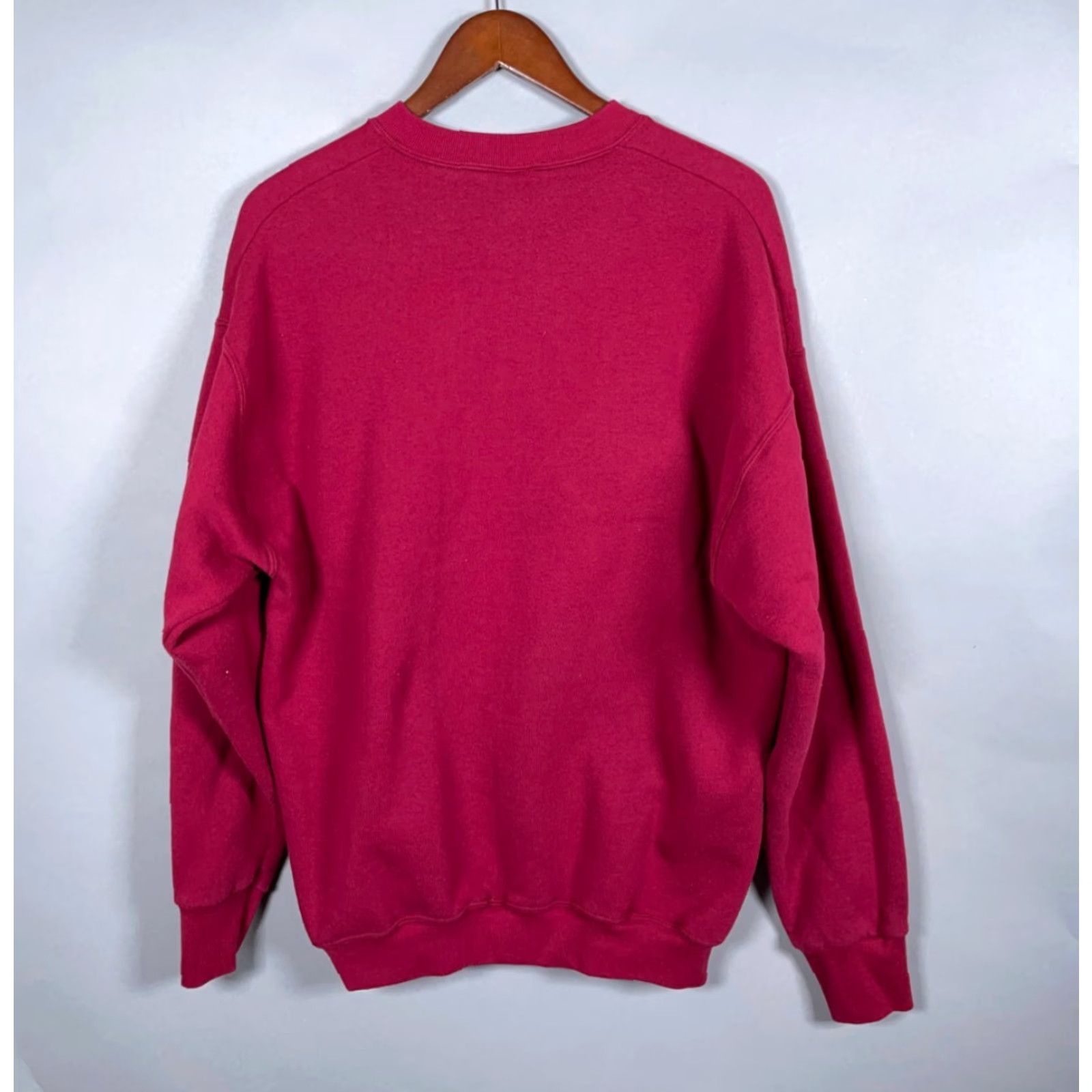Vintage VTG Las Vegas Glittery Hat Ladies Sweatshirt Adult XL Dark Red Crewneck Size XL / US 12-14 / IT 48-50 - 3 Thumbnail
