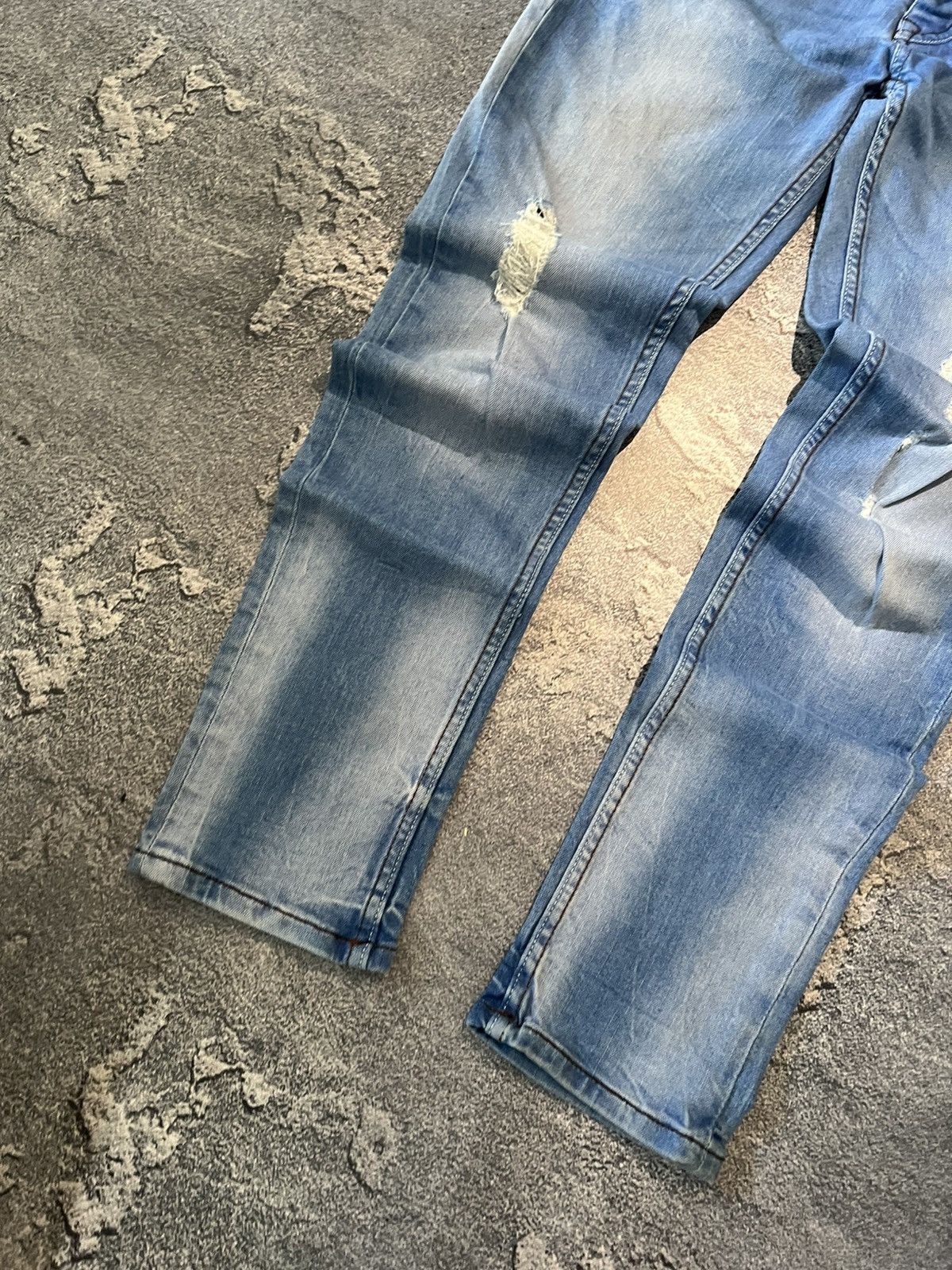 Japanese Brand SWAG Draped Distressed Glamour Skinny Archive Jeans Size US 30 / EU 46 - 4 Thumbnail