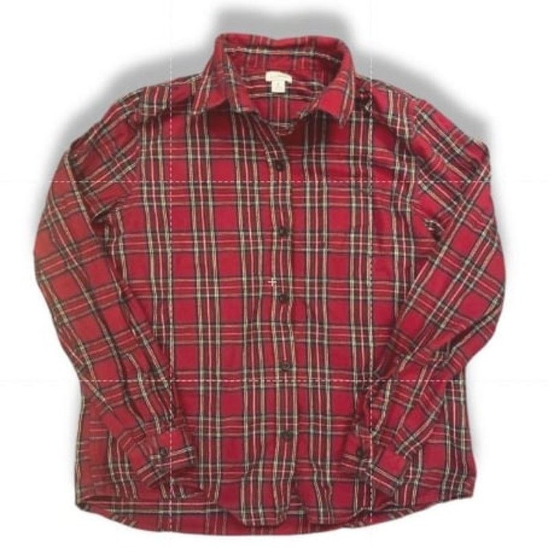 L.L. Bean L.L. Bean Red Plaid Flannel Button Jacket Coat 100% Cotton M Size US M / EU 48-50 / 2 - 3 Thumbnail
