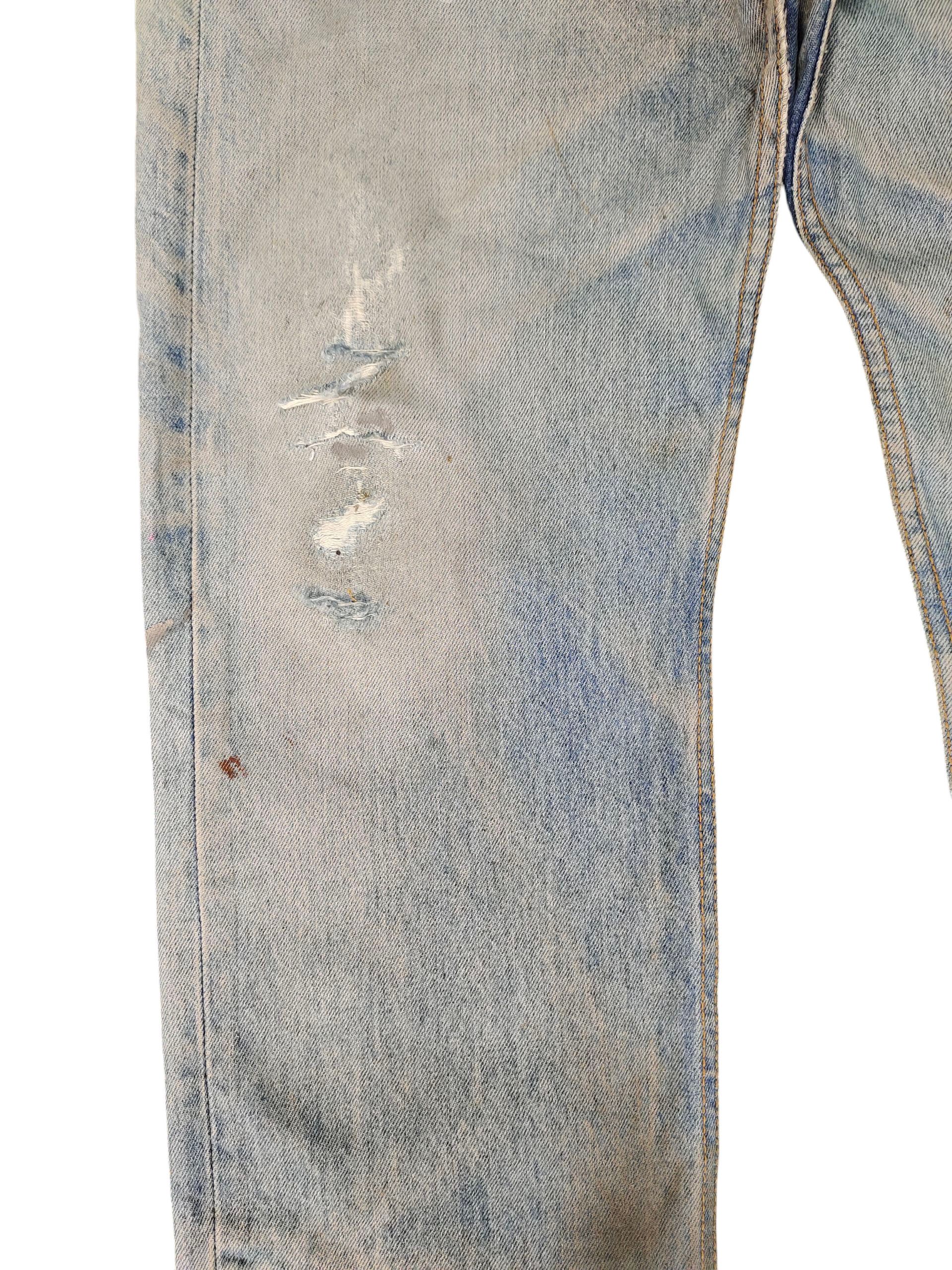 Levi's Vintage Levis 501XX Clawmark Distress Faded Denim Jeans Size US 34 / EU 50 - 4 Thumbnail