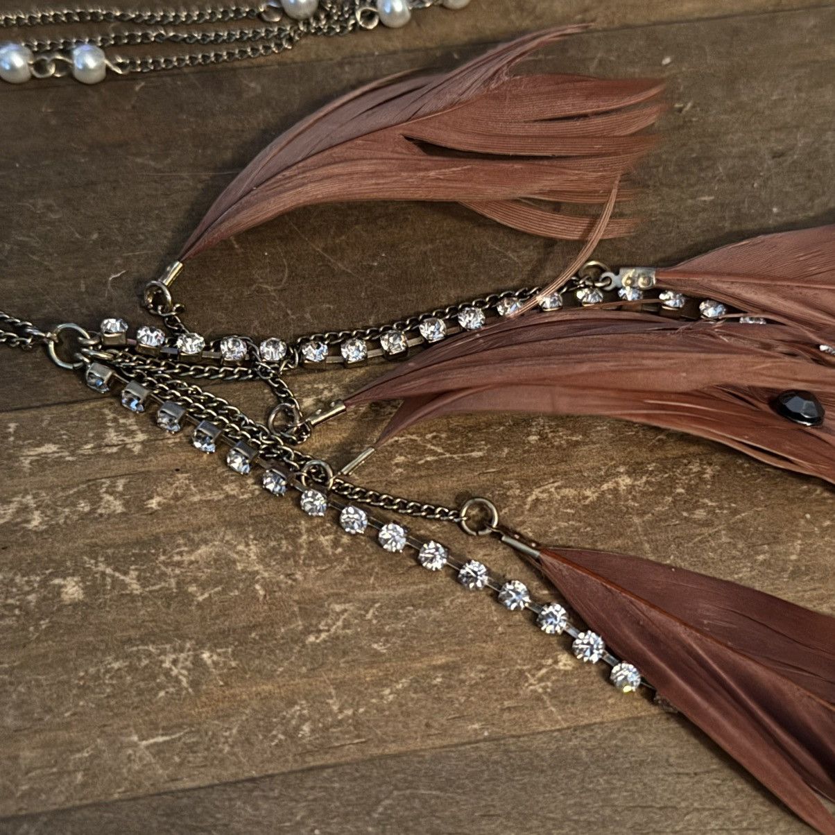 Other Long station bead necklace with feather tassel pendant Size ONE SIZE - 3 Thumbnail