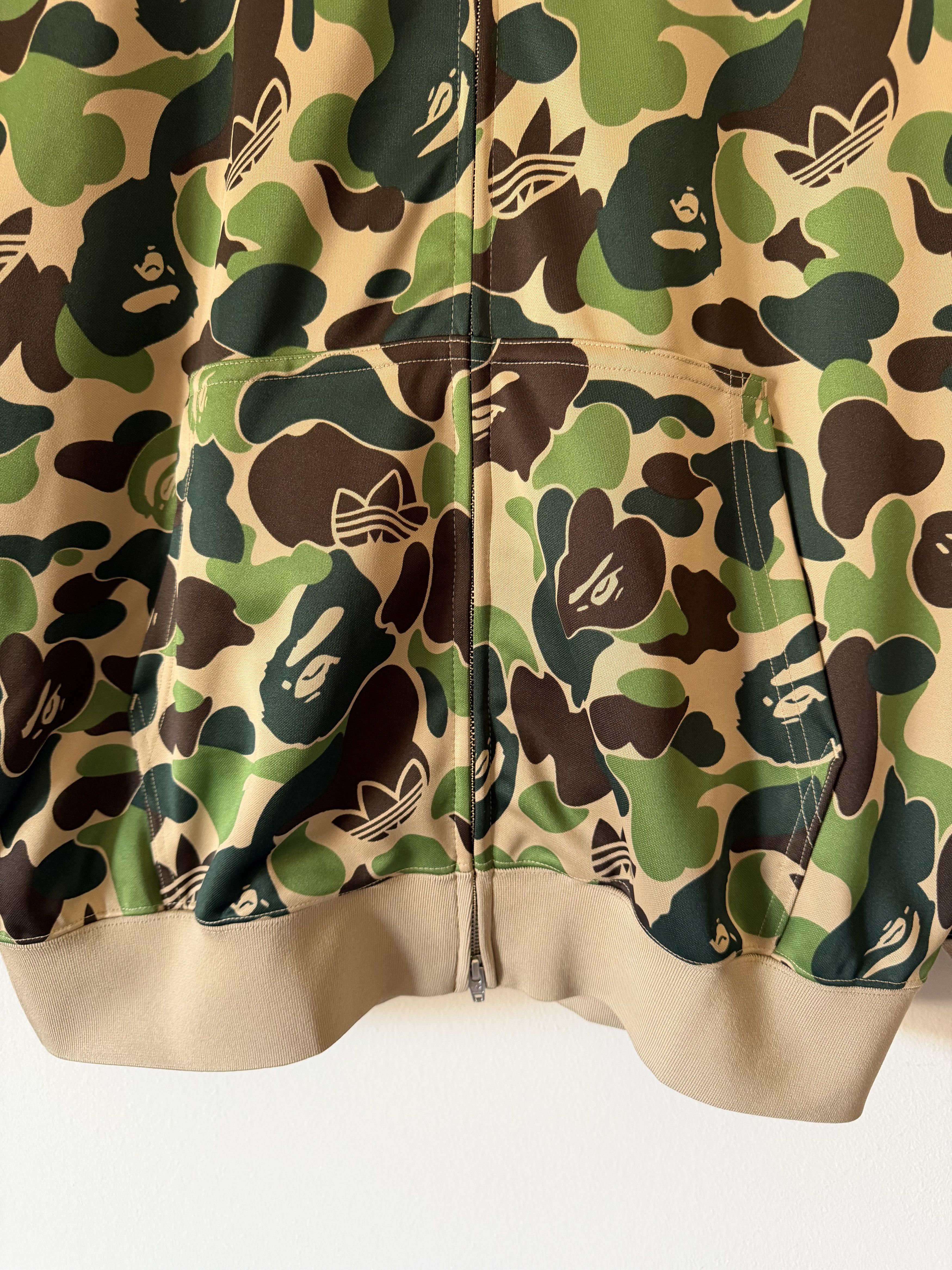 Adidas × Bape Bape Adidas Track Full Zip Shark Hoodie in Green Camo Size US L / EU 52-54 / 3 - 3 Thumbnail