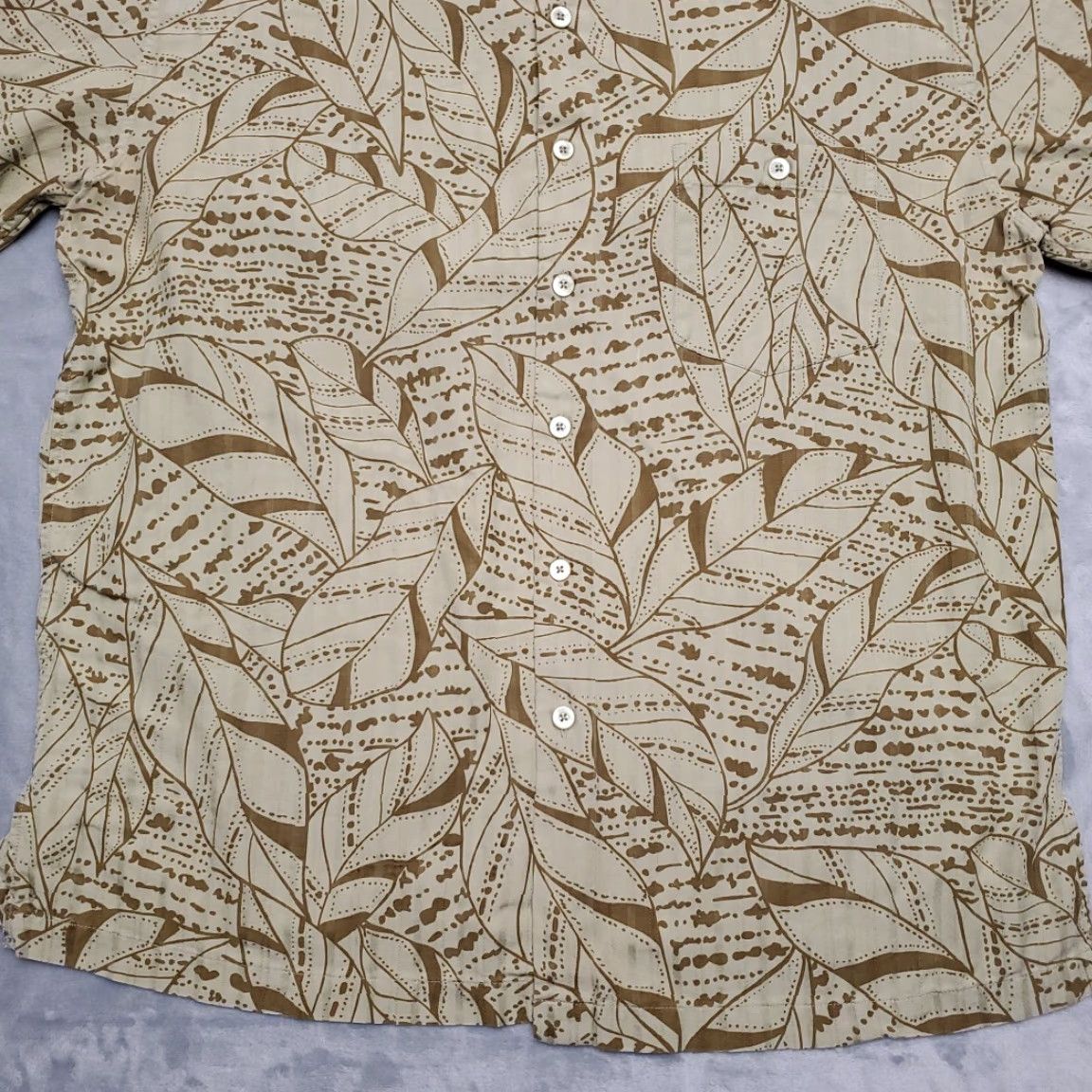 Hilo Hattie Hilo Hattie Shirt Men L Green Floral Silk Blend Hawaiian Button Short Sleeve Size US L / EU 52-54 / 3 - 2 Thumbnail
