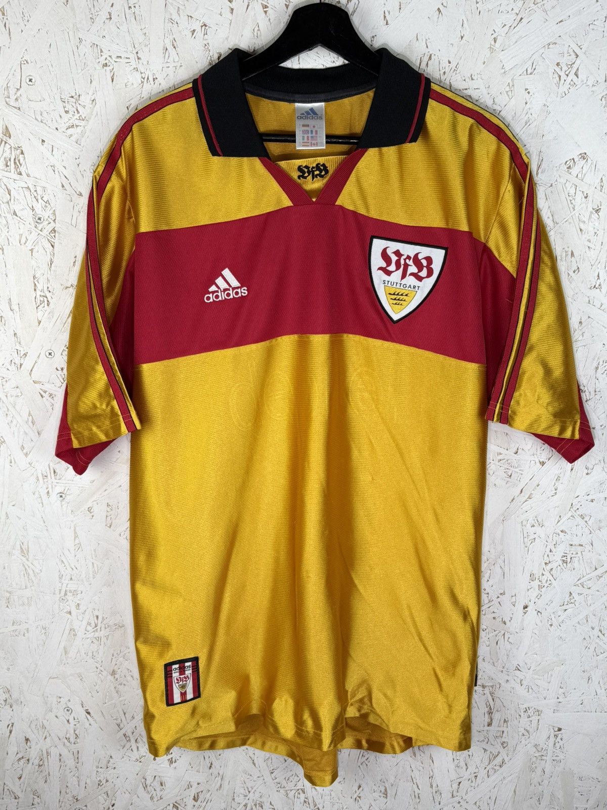 Adidas Adidas VfB Stuttgart 1999/00 Third Kit Soccer Jersey Gold L Size US L / EU 52-54 / 3 - 1 Thumbnail