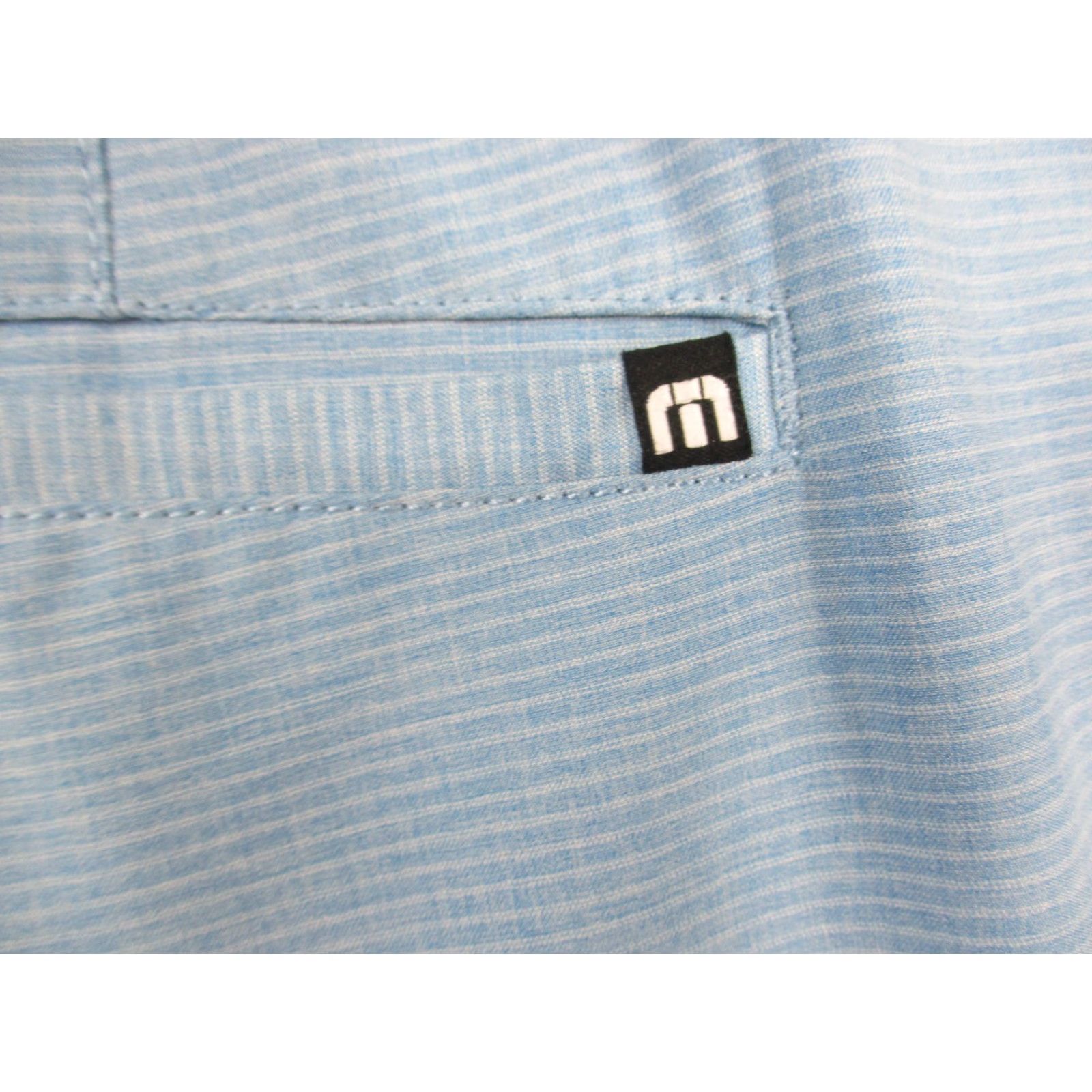 TravisMathew Travis Mathew Shorts Men's 42 Blue Stripe Chino Golf Stretch Casual 5-Pocket Regular Belt Loops Blue Mens Size US 42 / EU 58 - 6 Thumbnail