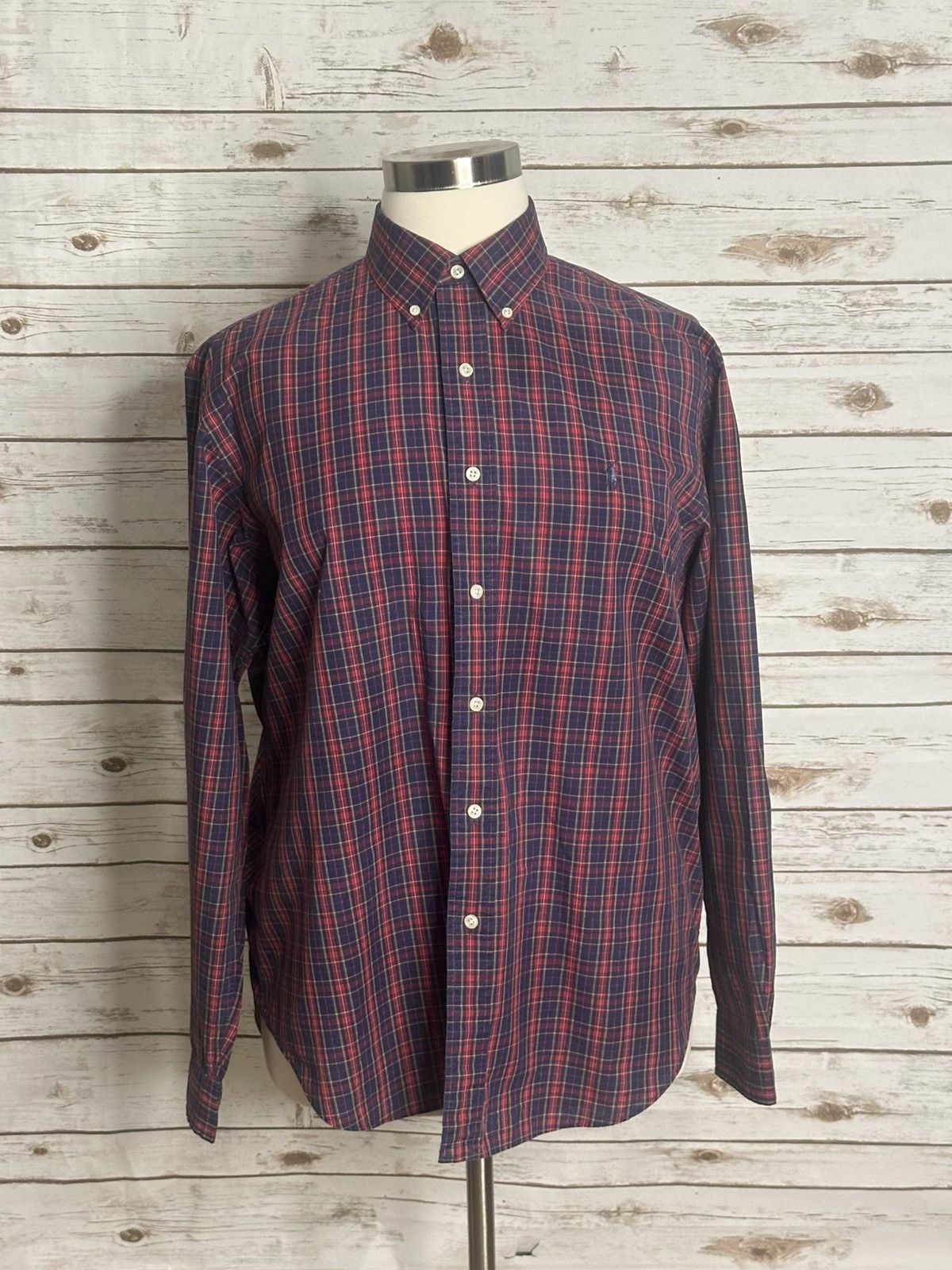 Ralph Lauren Ralph Lauren Classic Fit red/navy plaid button-down shirt Size US XL / EU 56 / 4 - 1 Thumbnail