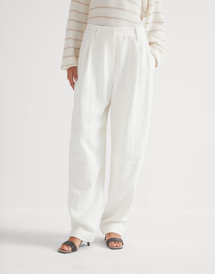 Brunello Cucinelli o1la1rc1a0425 Pants in White Size 30" / US 8 / IT 44 - 1 Thumbnail