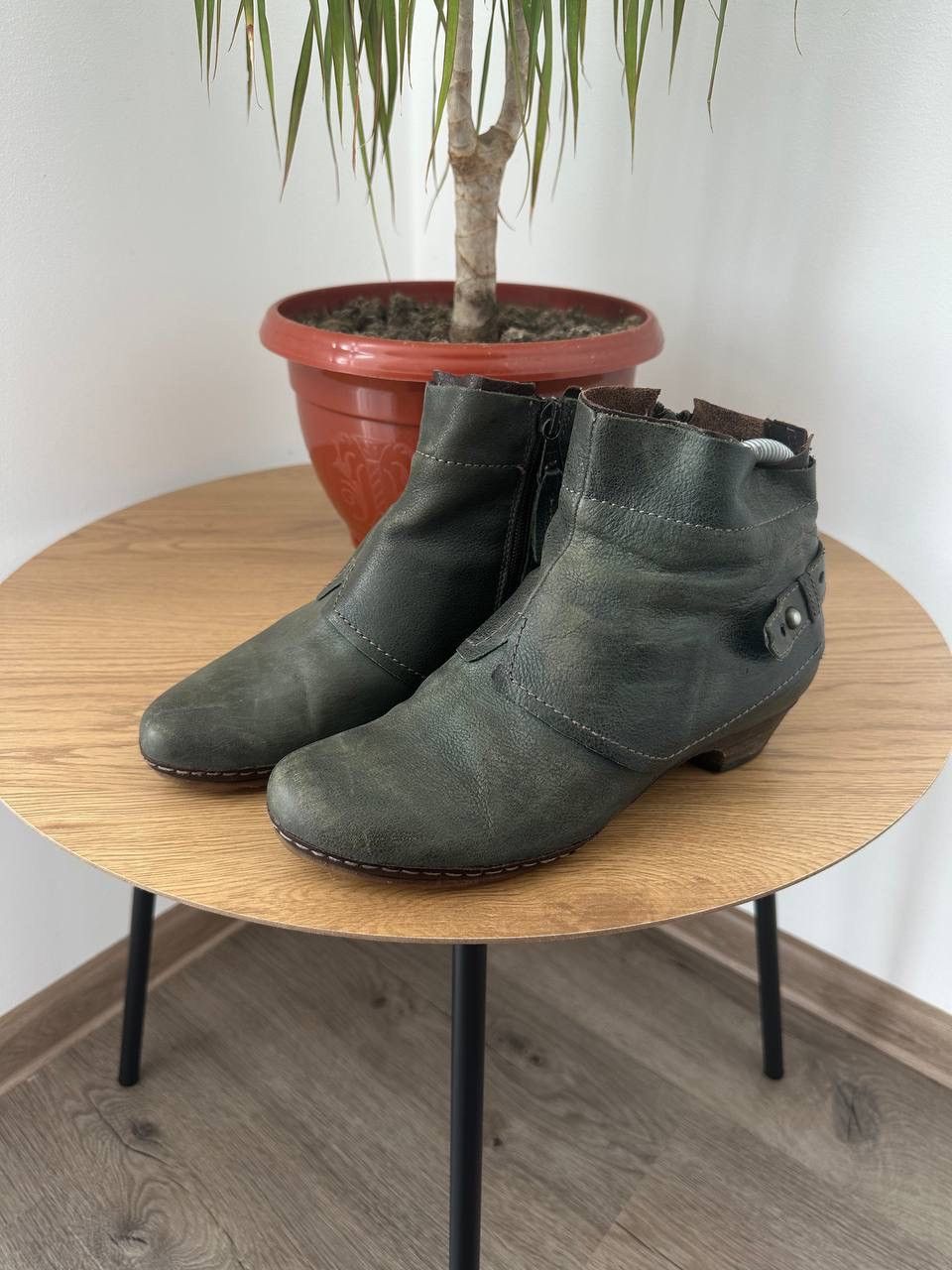 A S 98 x Vintage A.s.98 Airstep Japanese Leather Green Zip Shoes, Women's (Size 6)