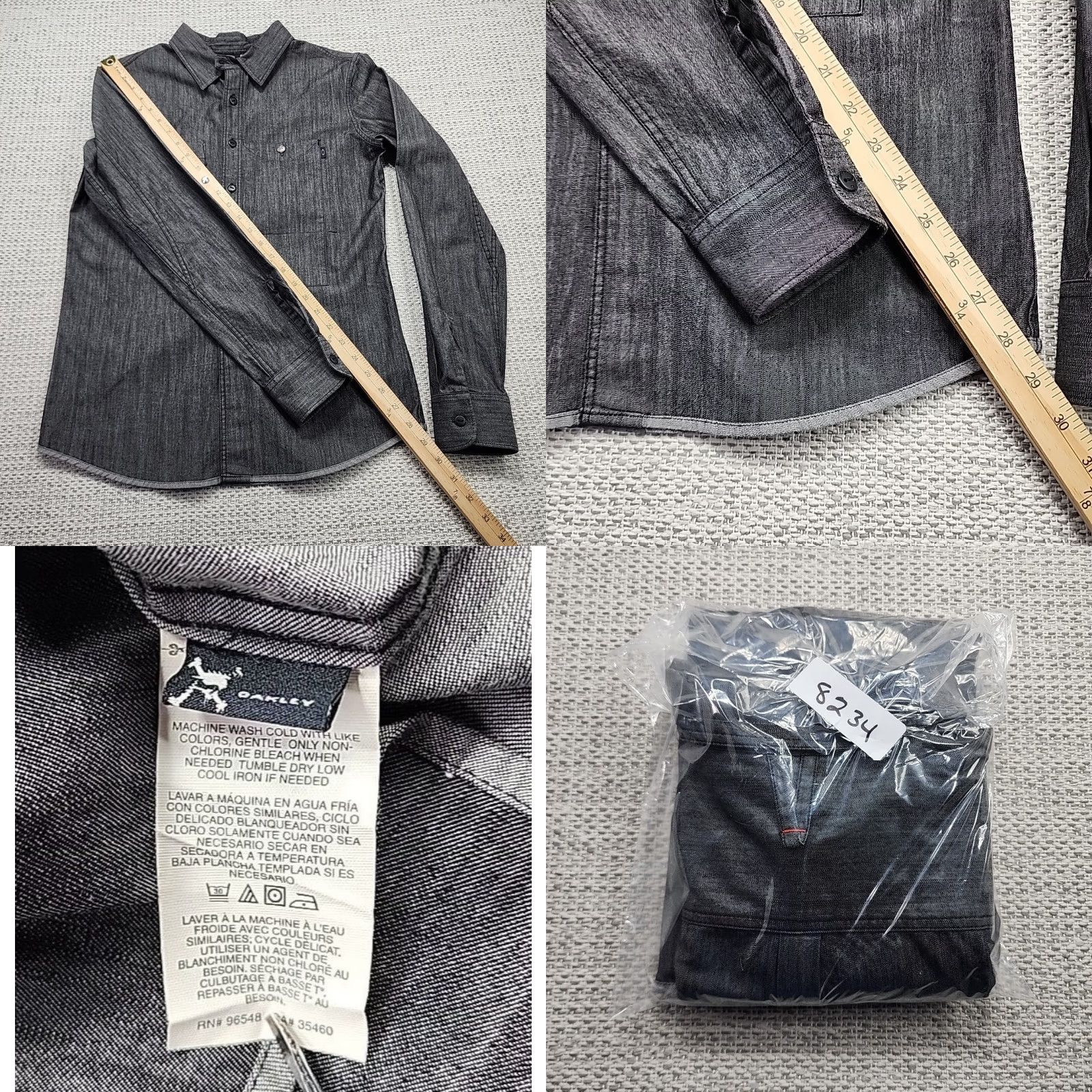 Oakley Oakley Button-Up Shirt Mens Small Gray Long Sleeve Plush Flannel Casual Size US S / EU 44-46 / 1 - 9 Thumbnail