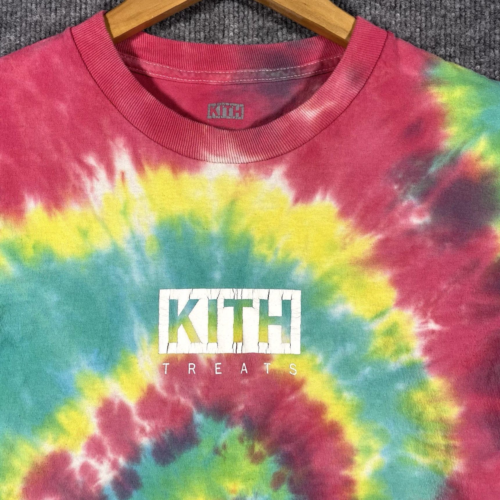 Kith KITH Treats Tie Dye Tee Shirt T-Shirt Crew Neck Short Sleeve Men S Green Blue Pink Authentic Small Adult Size S Tee Shirt Size US S / EU 44-46 / 1 - 2 Thumbnail