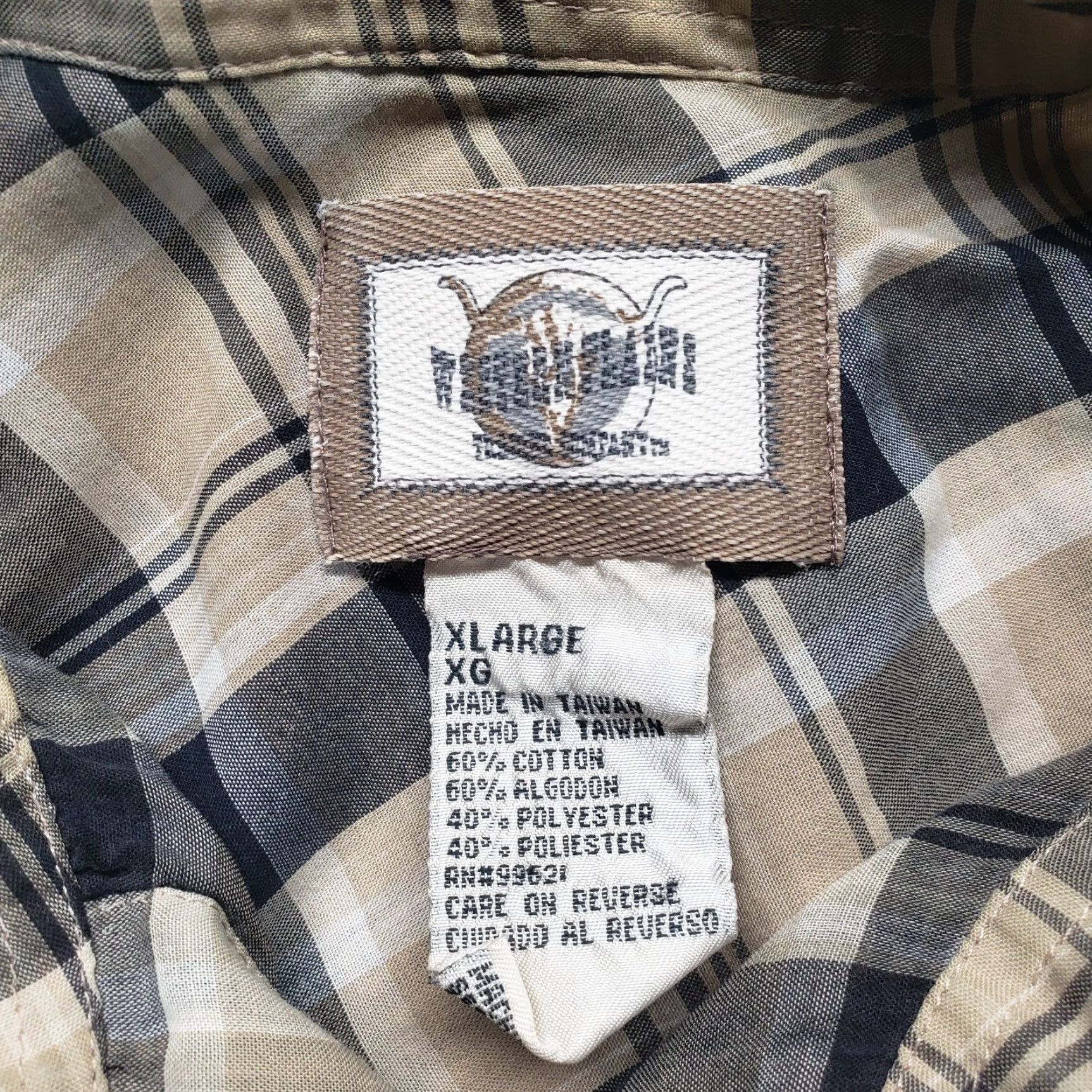 Vintage VINTAGE Plains Western Wear Shirt Adult XL Plaid Brown Cowboy Button-Up Snaps Chest Pockets Mens Size US XL / EU 56 / 4 - 3 Thumbnail