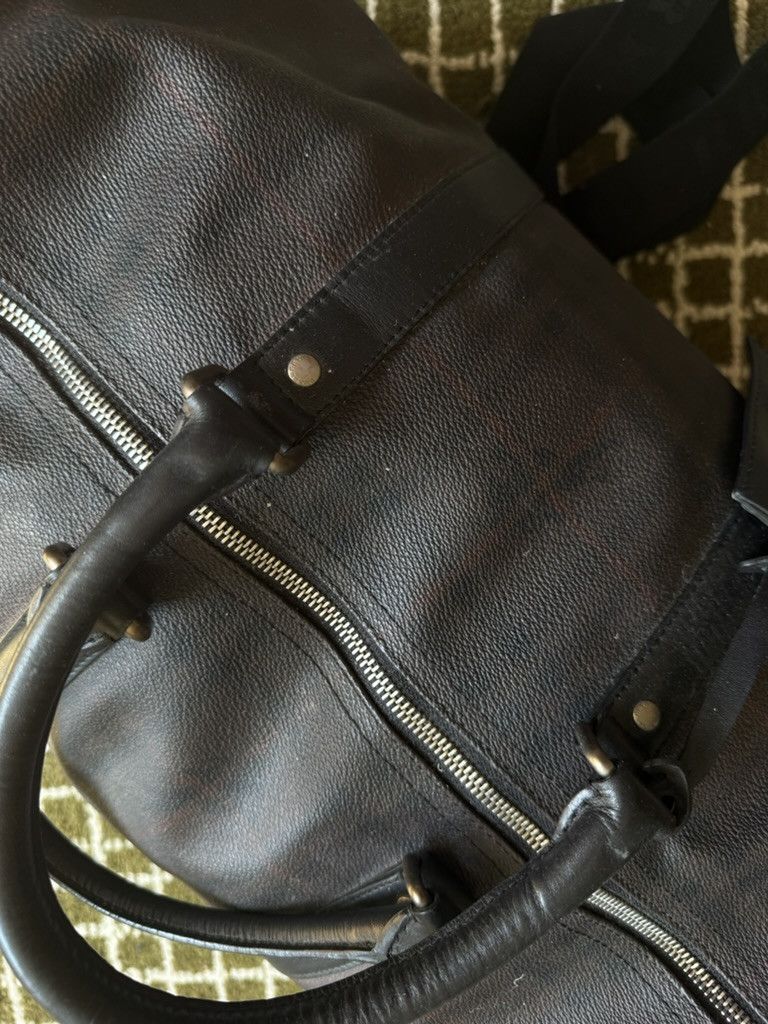 Burberry Burberry London Leather Keepall 50 Duffle Bag Black Plaid Size ONE SIZE - 10 Thumbnail