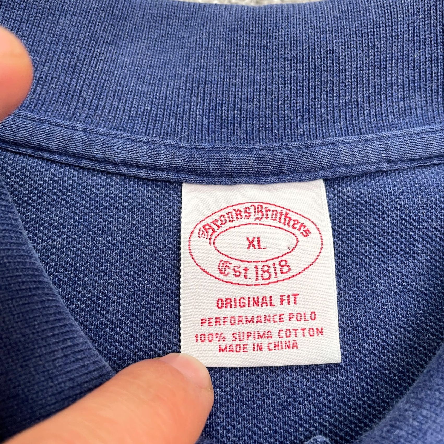 Brooks Brothers VINTAGE Brooks Brothers Polo Shirt Men Large Blue Cotton Casual Activewear 90s Size US L / EU 52-54 / 3 - 5 Thumbnail