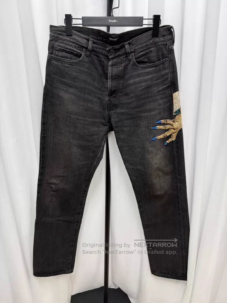 Undercover Undercover size M Ghost Claw Beaded Denim Pants Size US 27 - 1 Thumbnail