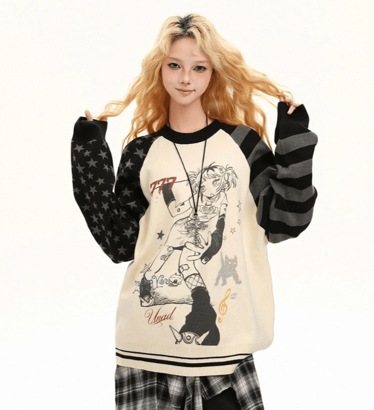 Japanese Brand Anime Y2K Sweaters Size US L / EU 52-54 / 3 - 3 Thumbnail