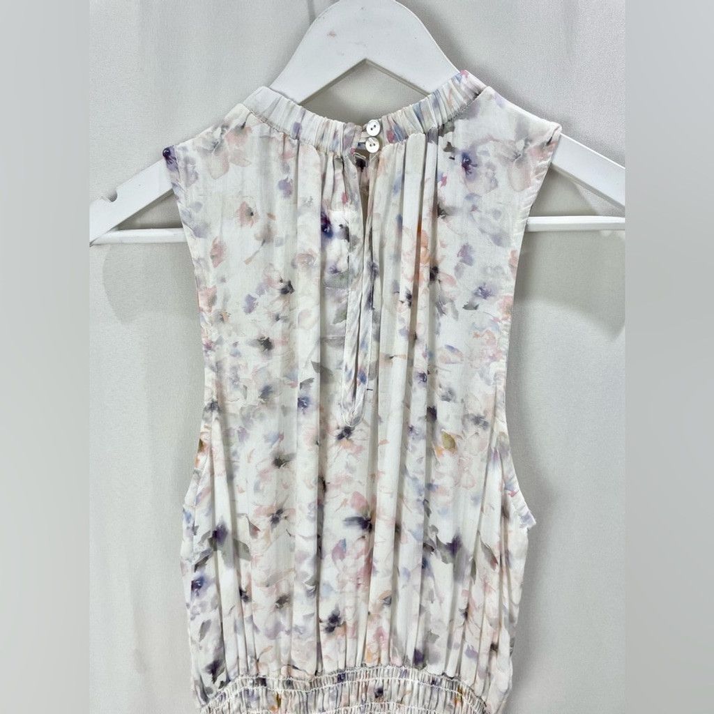 Bella Dahl Bella Dahl Floral Sleeveless Smocked Waist Midi Dress Size M Size M / US 6-8 / IT 42-44 - 6 Thumbnail