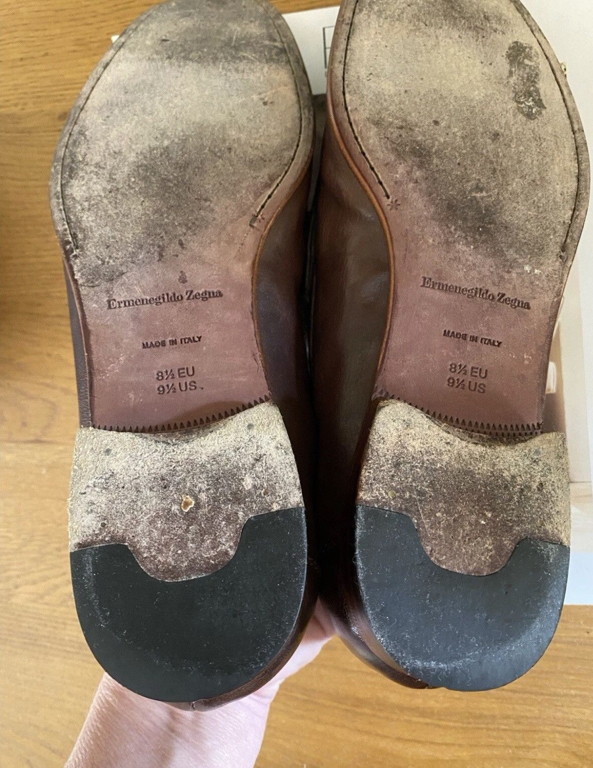 Ermenegildo Zegna Woven leather horsebit mock toe loafer Size US 9.5 / EU 42-43 - 8 Thumbnail