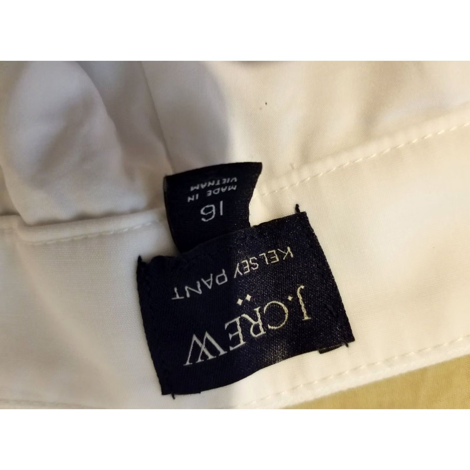 J.Crew J. Crew Womens Pants 16 White Linen Dress Khaki Cotton Chino Trouser Slack Size 38" / US 16 / IT 52 - 5 Thumbnail