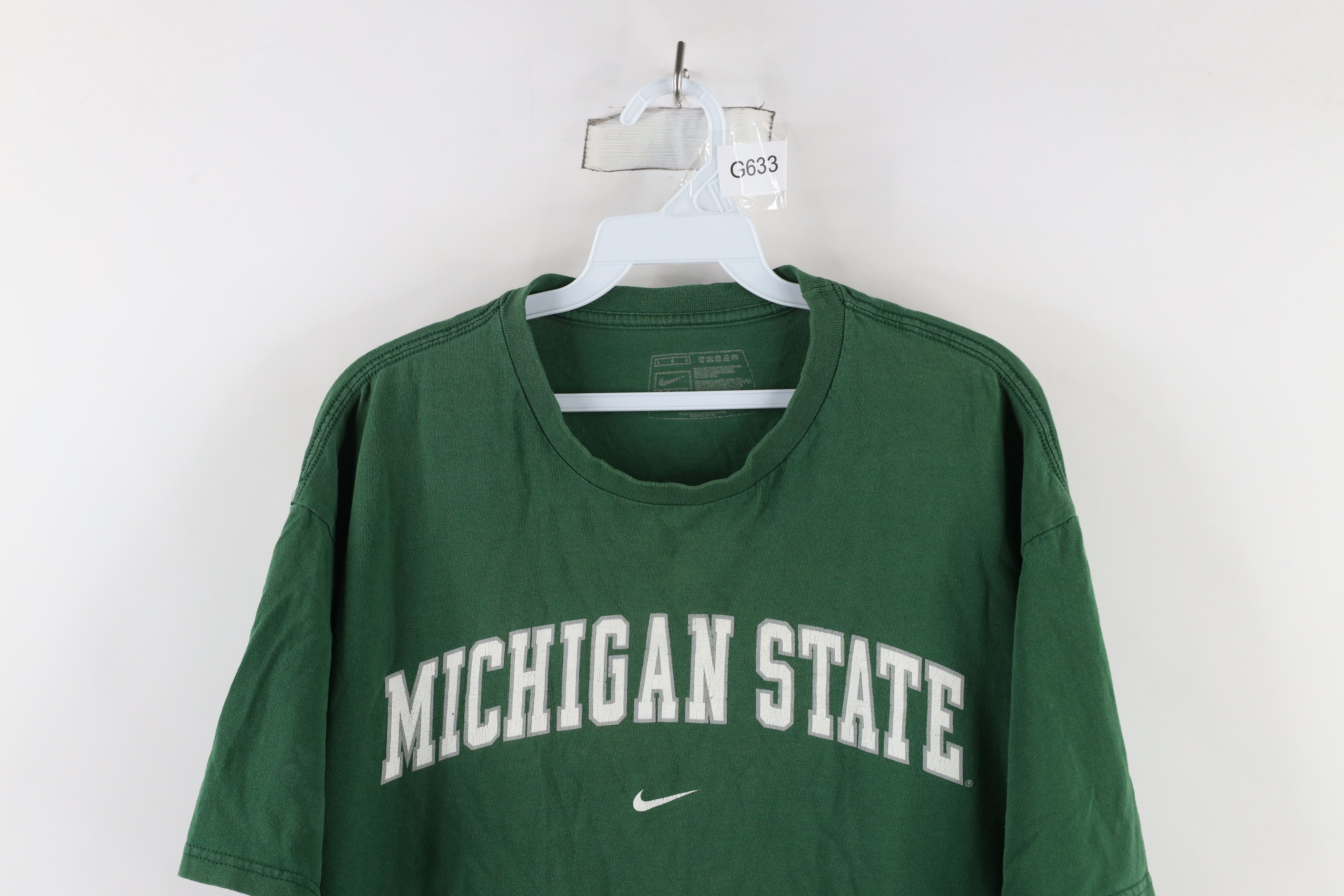 Nike × Vintage Vintage Nike Center Swoosh Michigan State University T-Shirt Size US L / EU 52-54 / 3 - 2 Thumbnail