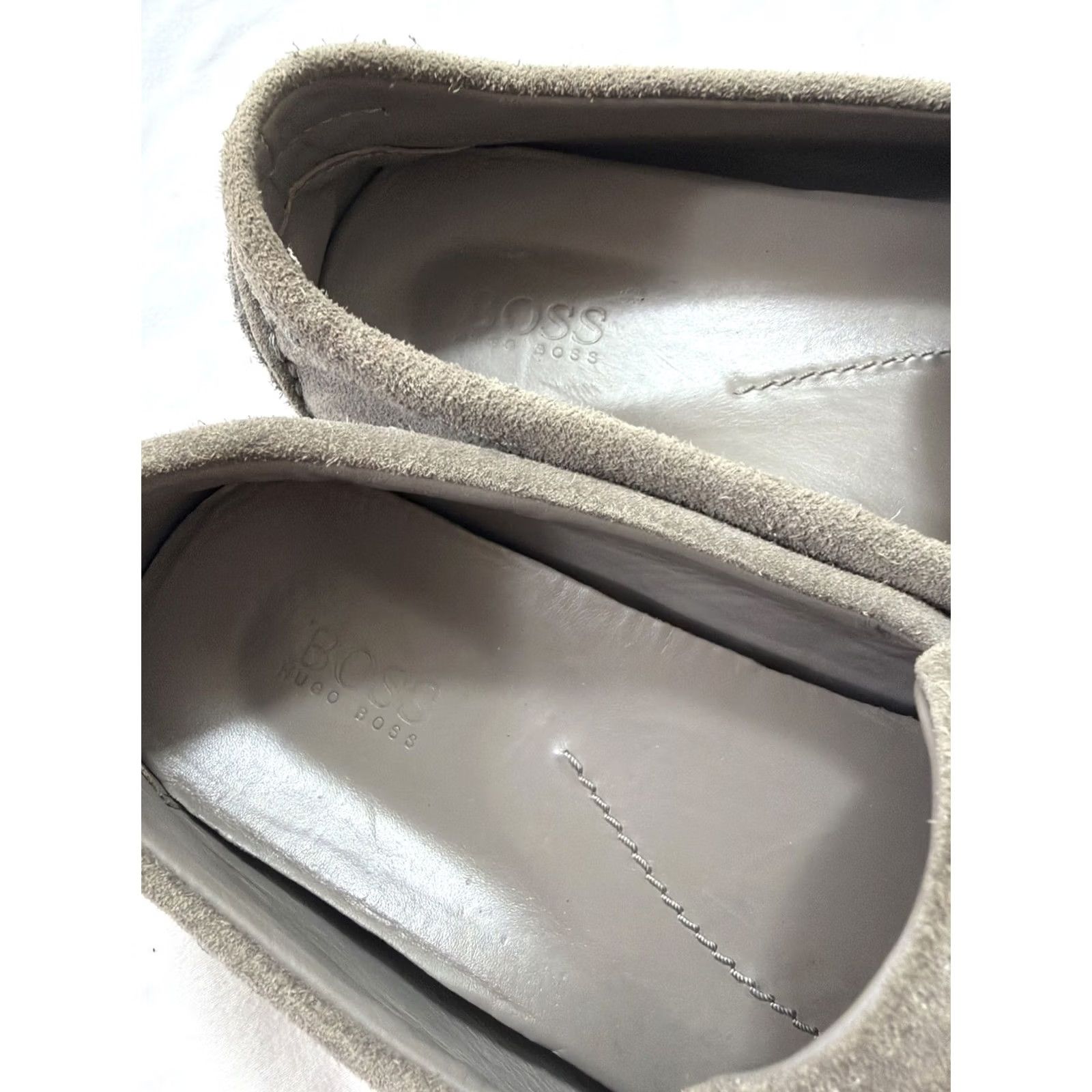 Hugo Boss HUGO BOSS Drimeto Moccasin Loafer Suede Leather Men’s Size 11 Grey Slip On Casual Loafers & Slip Ons Mens Size US 11 / EU 44 - 6 Thumbnail