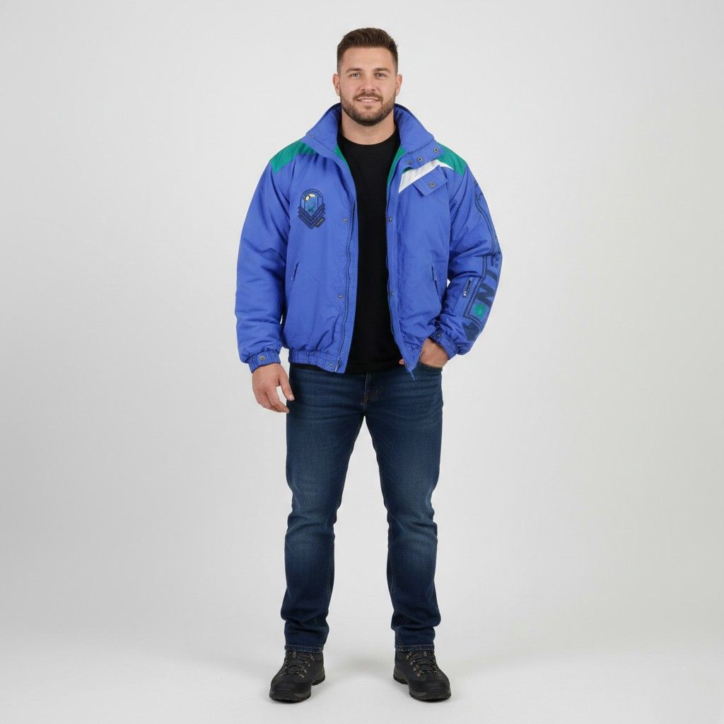 All Sport Allsport Men 50 XL Jacket Blue Full Zipper 10770 Size US XL / EU 56 / 4 - 1 Thumbnail