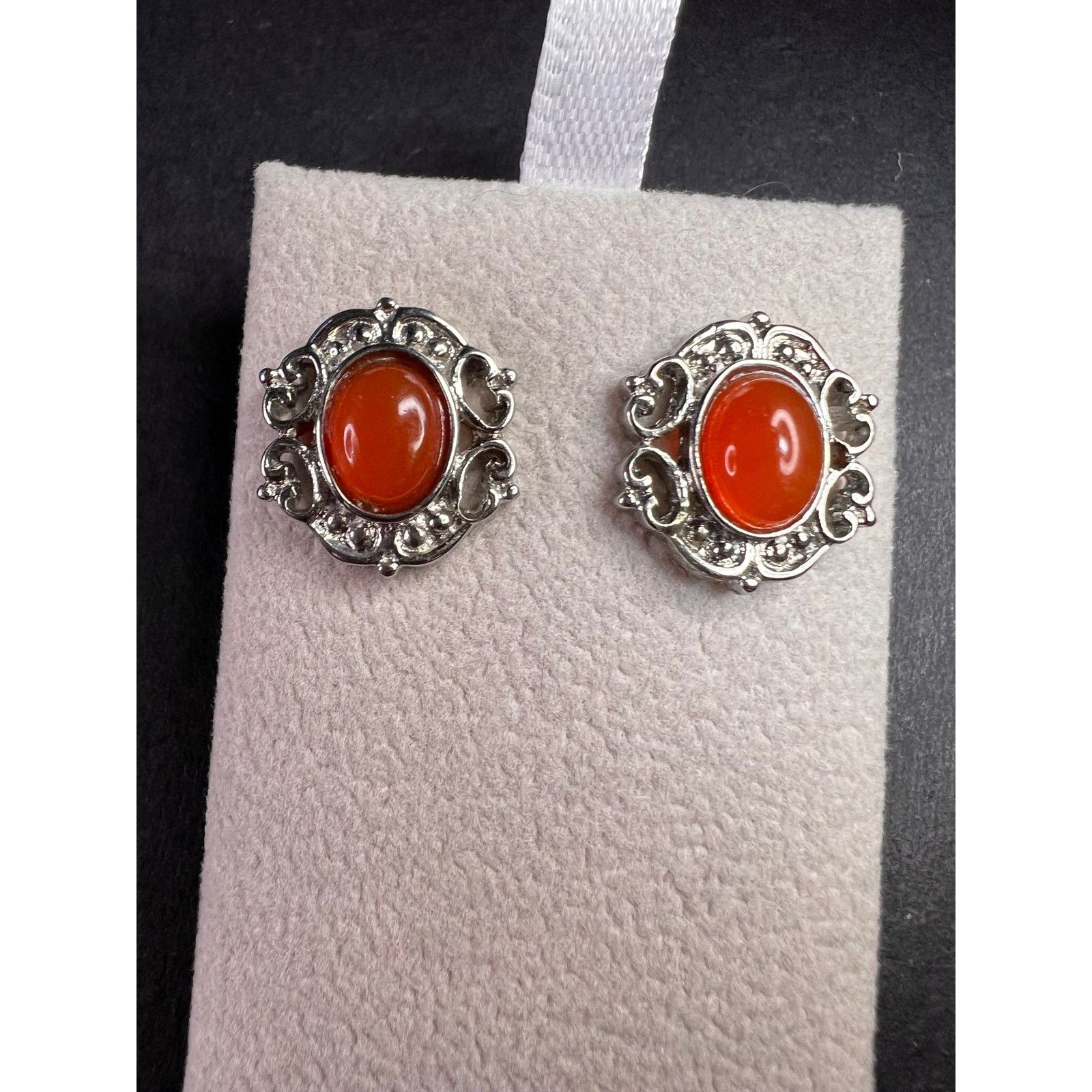 Other Carnelian stainless steel stud earrings Size ONE SIZE - 6 Thumbnail