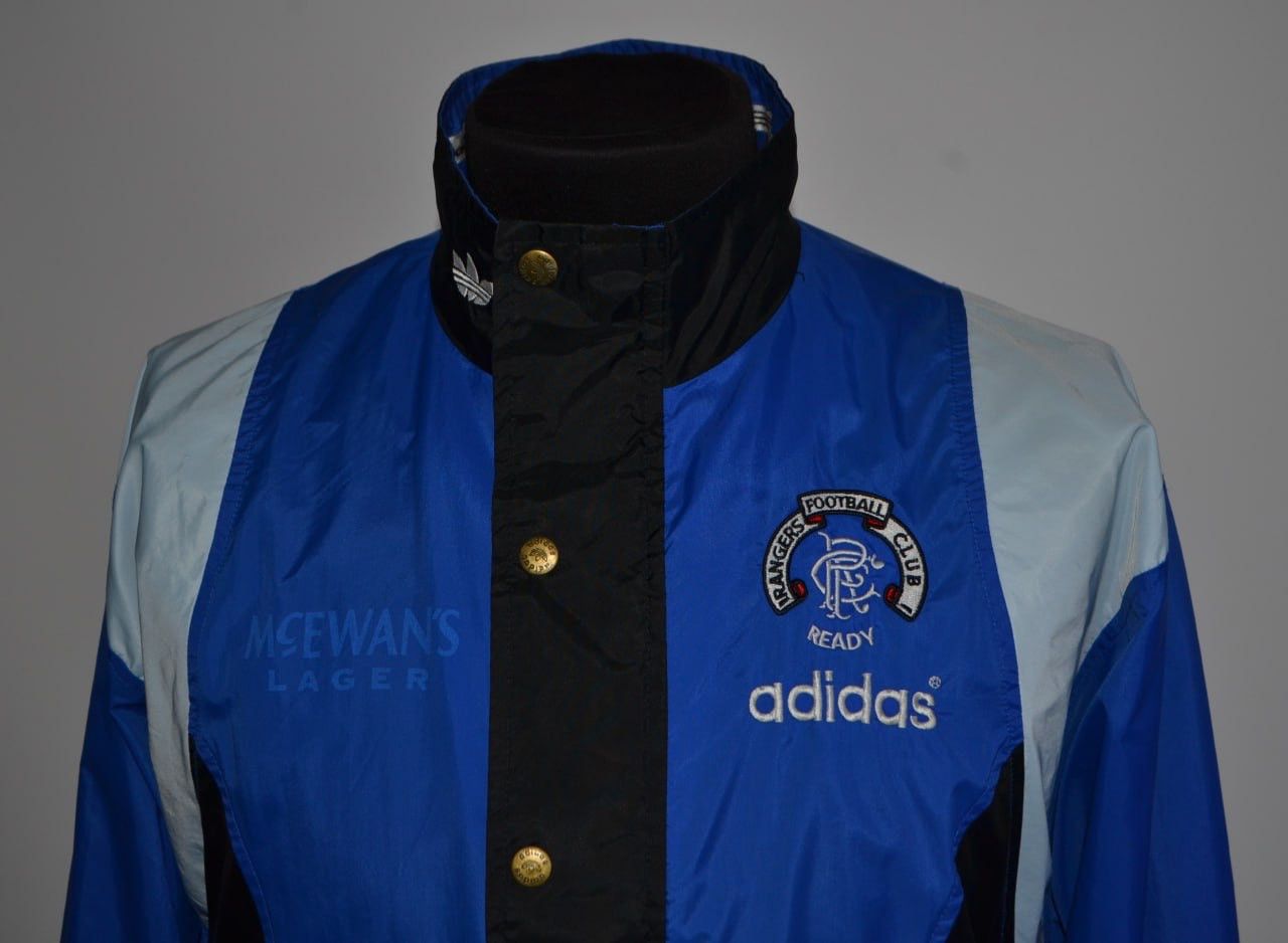 Vintage Glasgow Rangers 1995-1996 Adidas Vintage Football Jacket Size US M / EU 48-50 / 2 - 2 Thumbnail