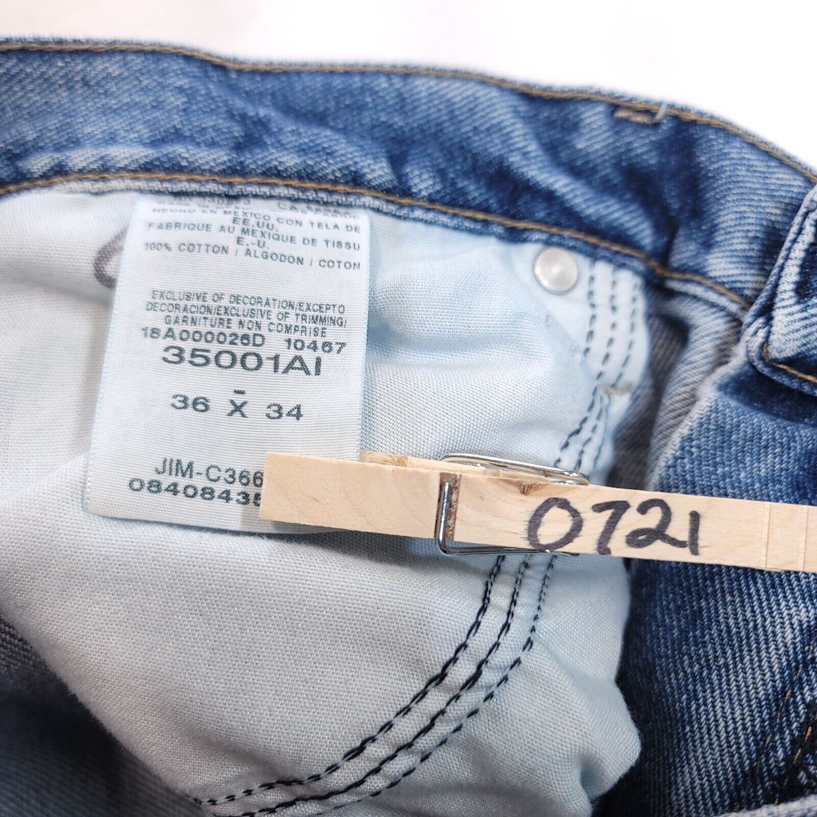 Wrangler Wrangler Casual Denim Medium Wash Jeans Mens Size 36x34 Blue Size US 36 / EU 52 - 4 Thumbnail