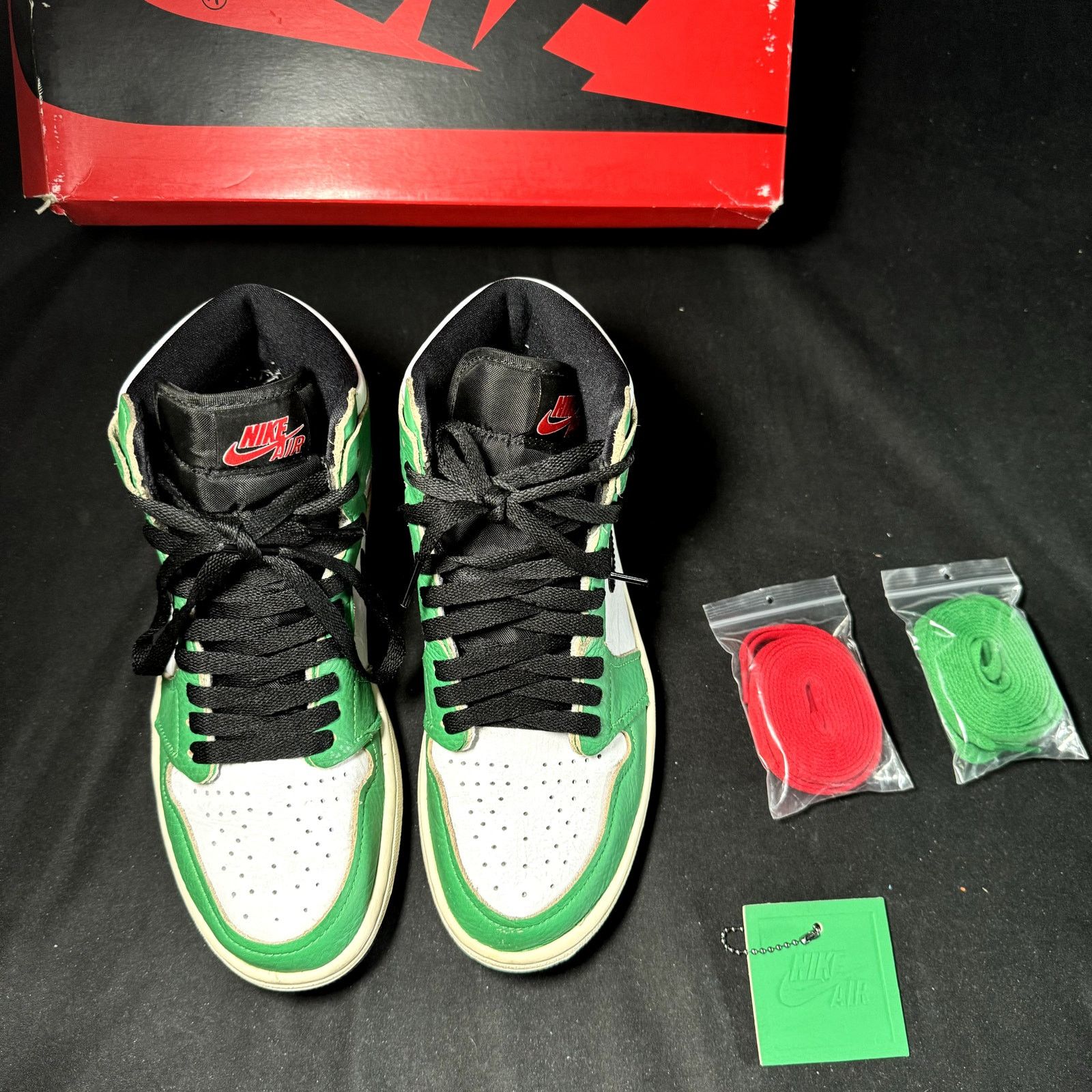 Jordan Brand × Nike Size 7.5 - Nike Air Jordan 1 High OG Lucky Green 2020 Shoes Size US 7.5 / IT 37.5 - 4 Thumbnail