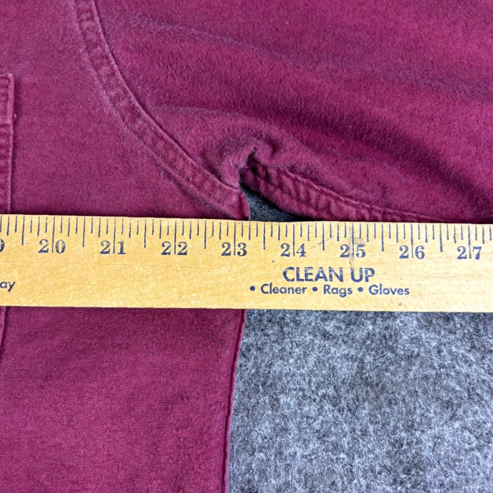 Vintage VINTAGE Private Property Mens LT Twill Button-Up Shirt Burgundy Red 90s Grunge Workwear Cotton Size US L / EU 52-54 / 3 - 4 Thumbnail