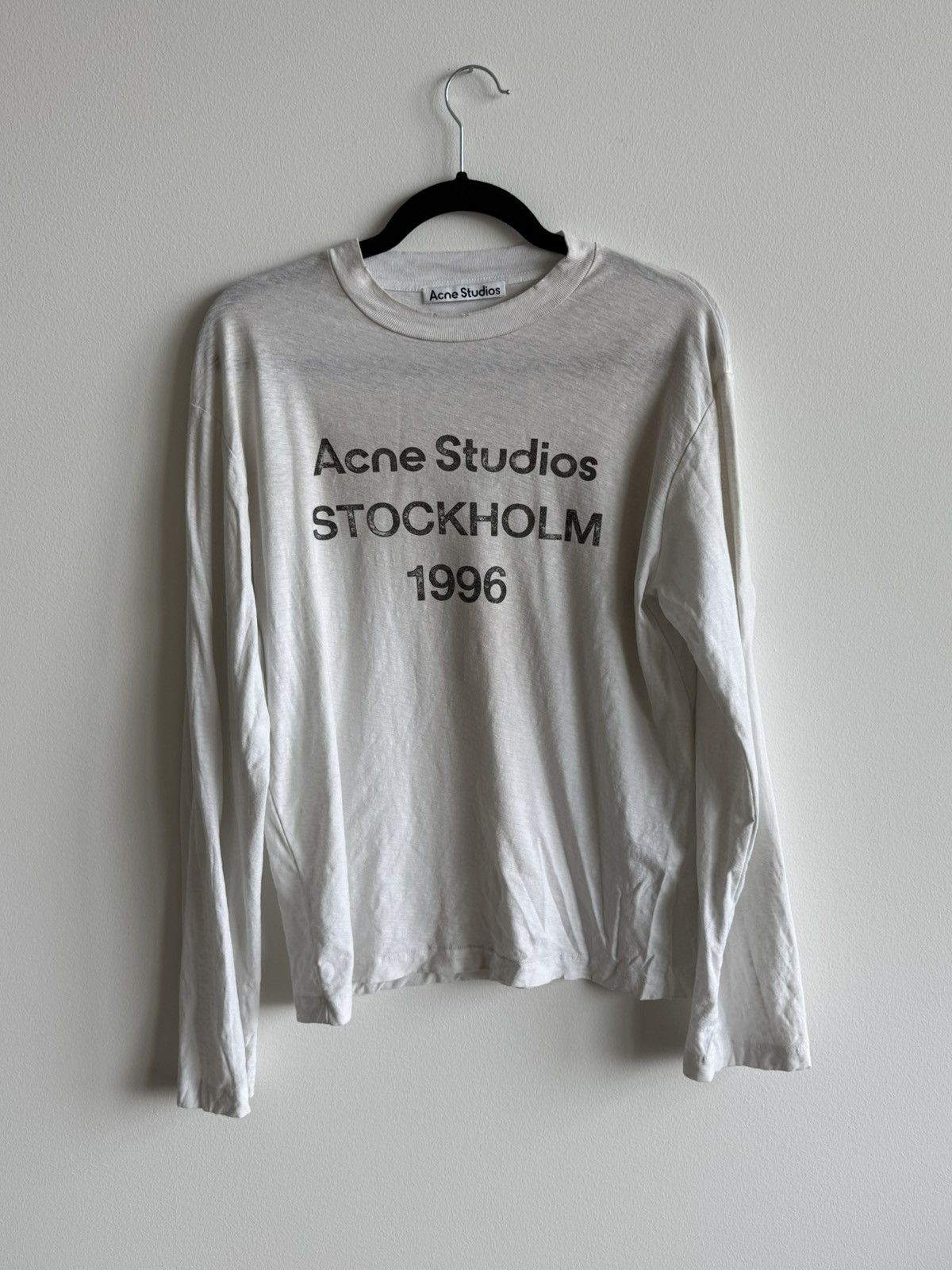 Acne Studios Logo Long Sleeve T-Shirt Size US XXS / EU 40 - 1 Thumbnail