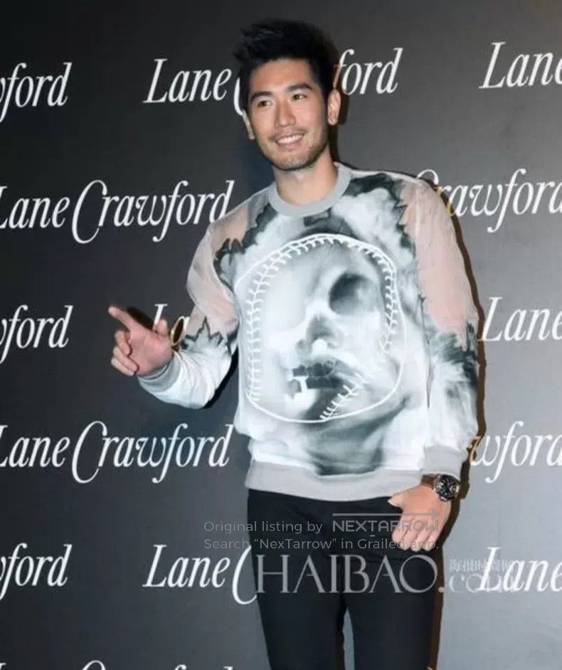 Givenchy Givenchy Gray and white baseball skull print logo sweatshi Size US M / EU 48-50 / 2 - 8 Thumbnail