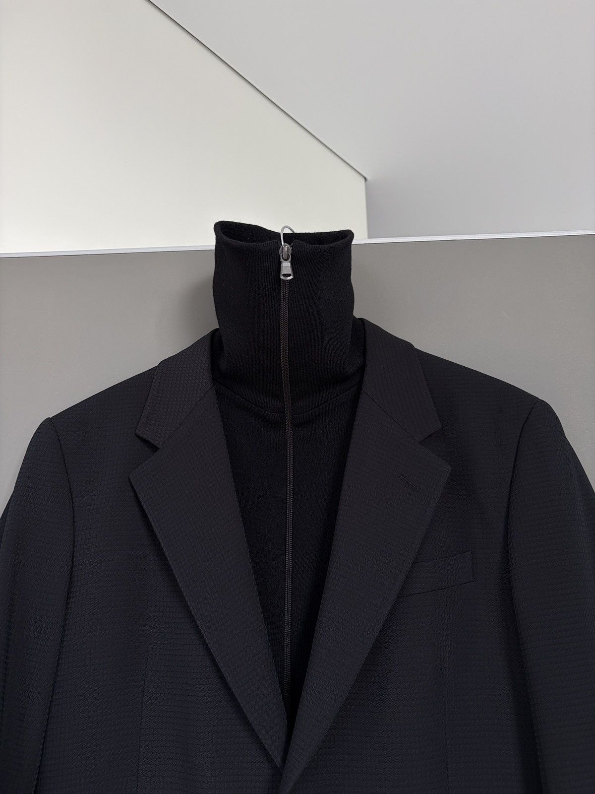 Emporio Armani Emporio Armani Brad Line Wool Blazer With Sweater Collar Size US M / EU 48-50 / 2 - 4 Thumbnail