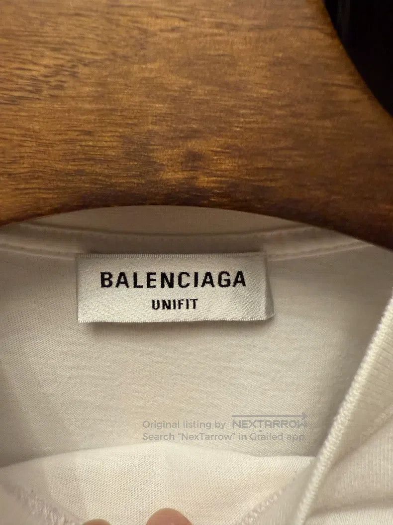 Balenciaga Balenciaga White Cover Tape Deletion Line Short Sleeve Size US S / EU 44-46 / 1 - 5 Thumbnail