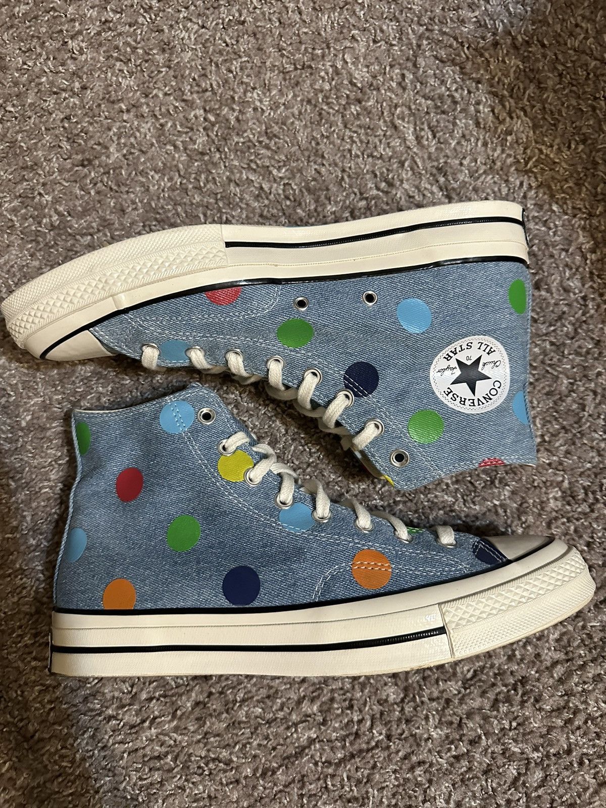 Converse × Golf Wang Golf wang converse Blue polka dot | Grailed