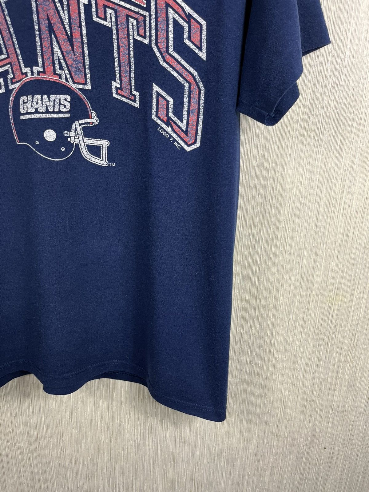 Logo 7 Vintage Logo7 New York Giants navy single stitch t-shirt tee Size US L / EU 52-54 / 3 - 6 Thumbnail