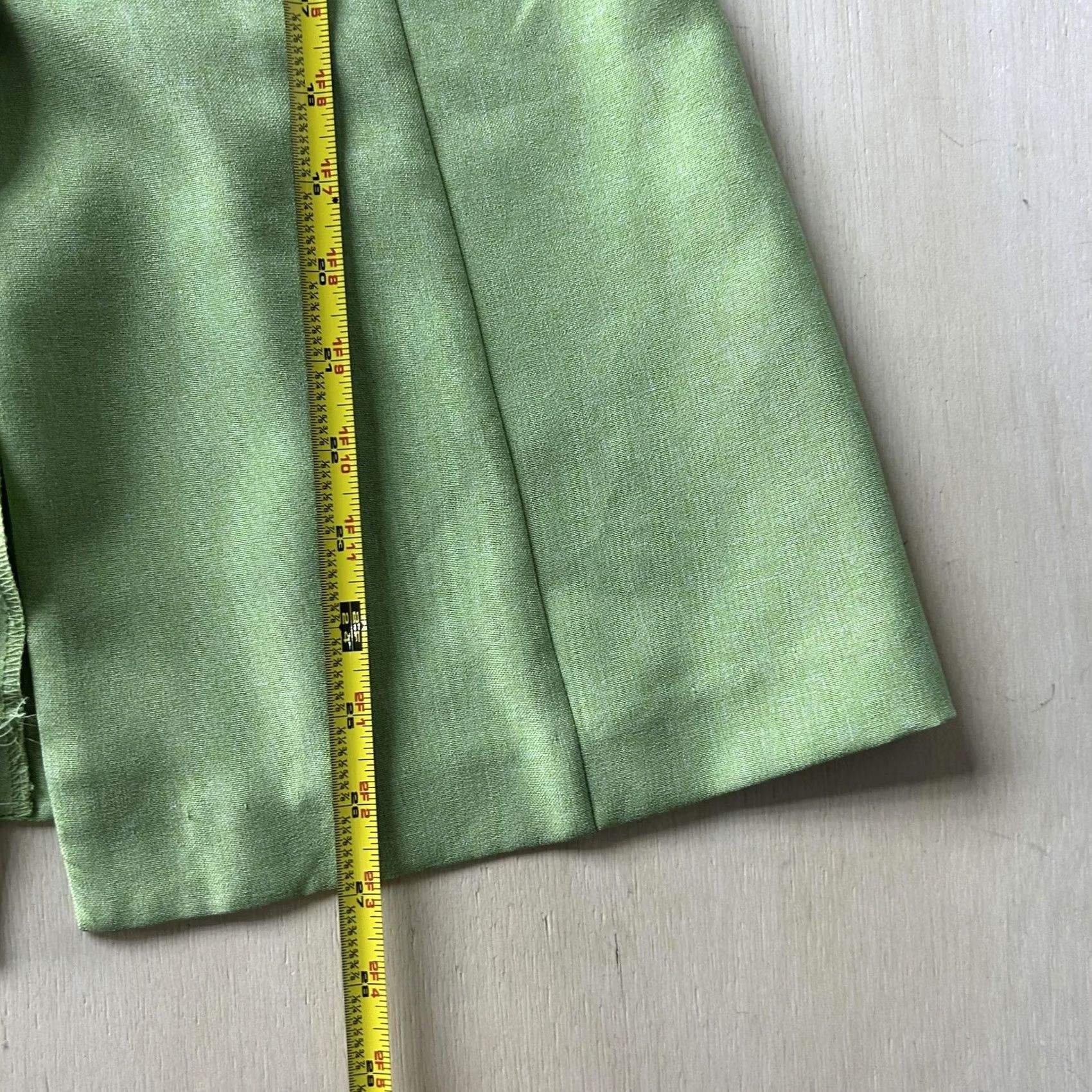 Vintage Sweet Suit Blazer Jacket Womens 8P Green Short Sleeve Notch Lapel Career Work Size 30" / US 8 / IT 44 - 5 Thumbnail