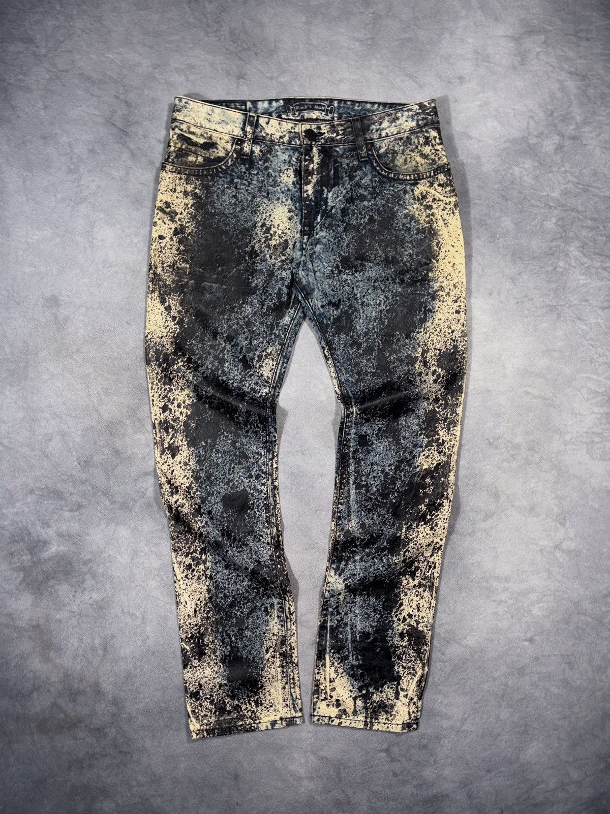 RARE ROBIN JEANS Archive Waxed Biker Jeans