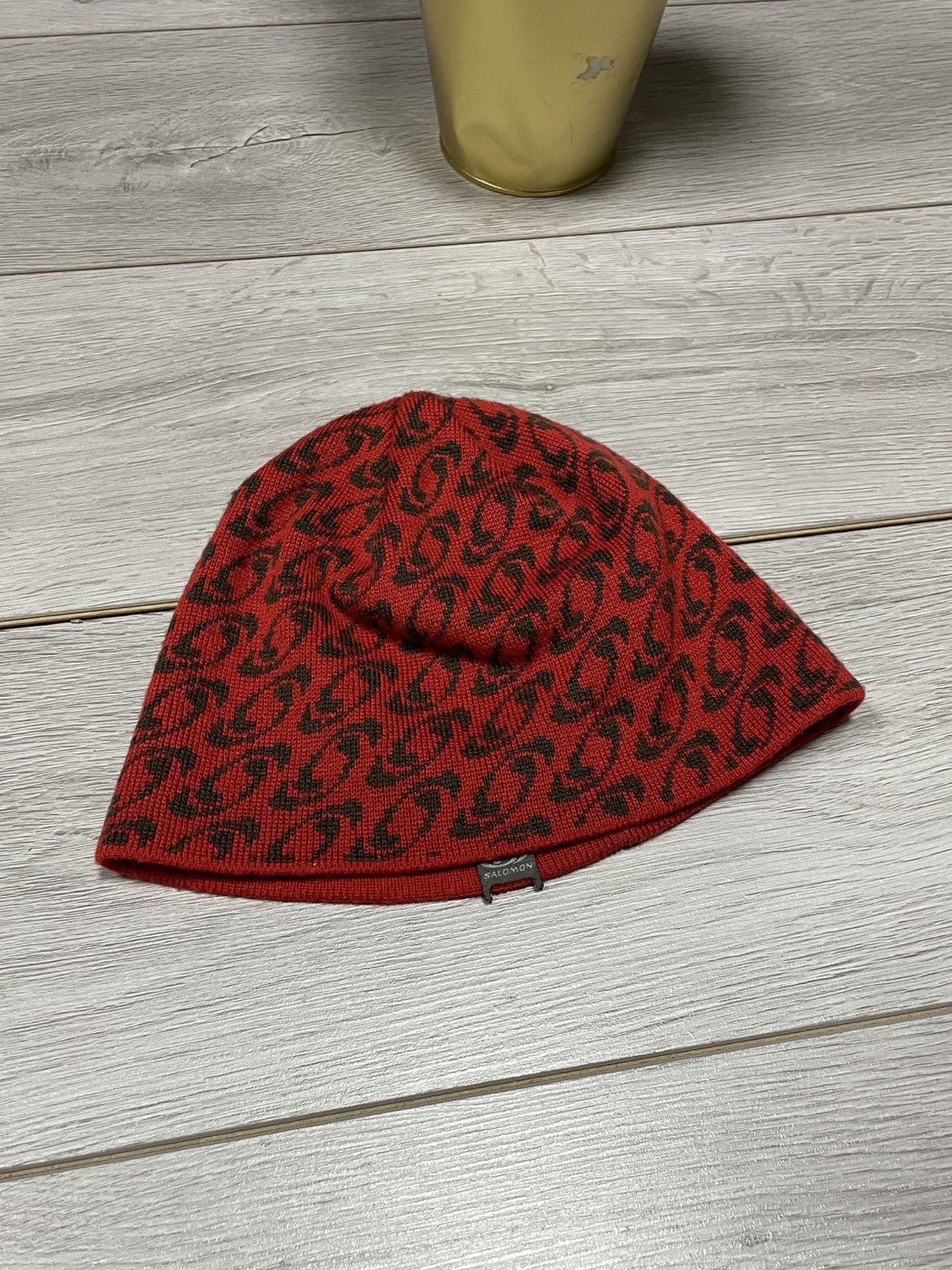 Salomon Salomon vintage monogram all over print beanie hat Size ONE SIZE - 1 Thumbnail