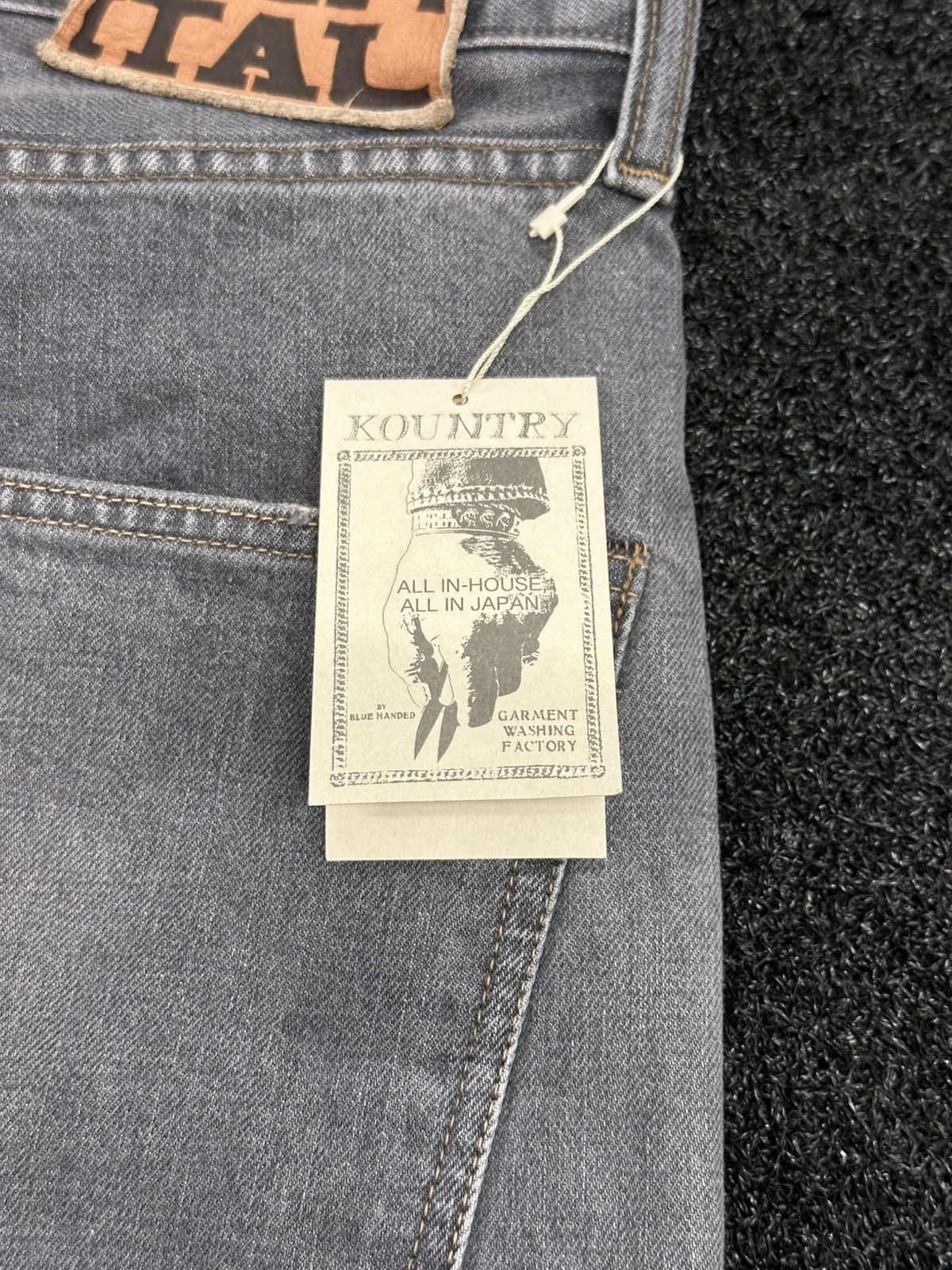 Kapital Kapital Black Denim Short Pants (Bone Embroidery) Size US 36 / EU 52 - 9 Thumbnail