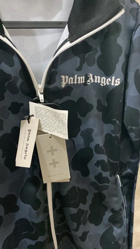 Palm Angels Palm angels track jacket navy blue camo Size US M / EU 48-50 / 2 - 2 Thumbnail