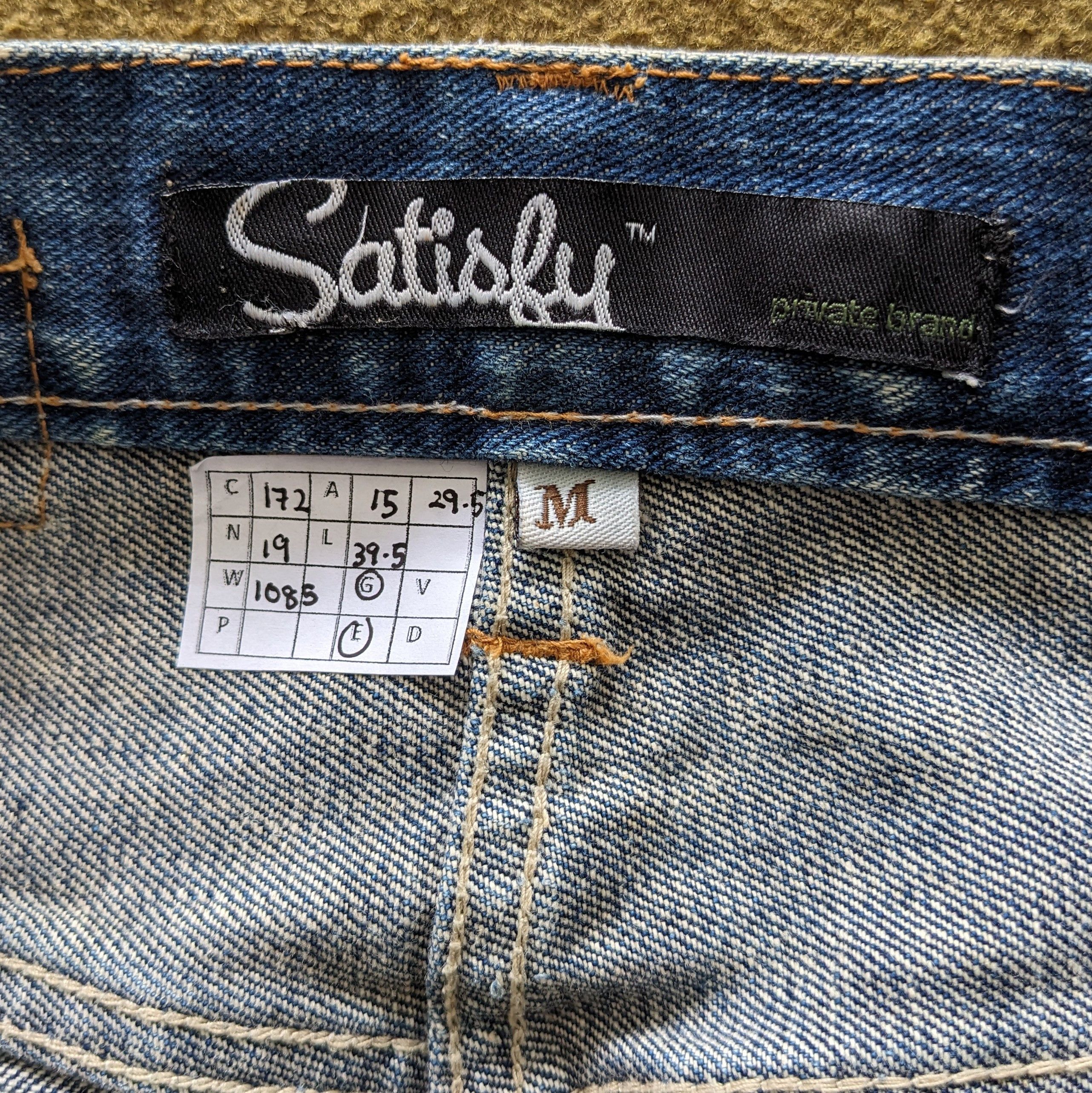 Vintage Vintage SATISFY Private Brand Patchwork Style Jeans Size US 30 / EU 46 - 8 Thumbnail